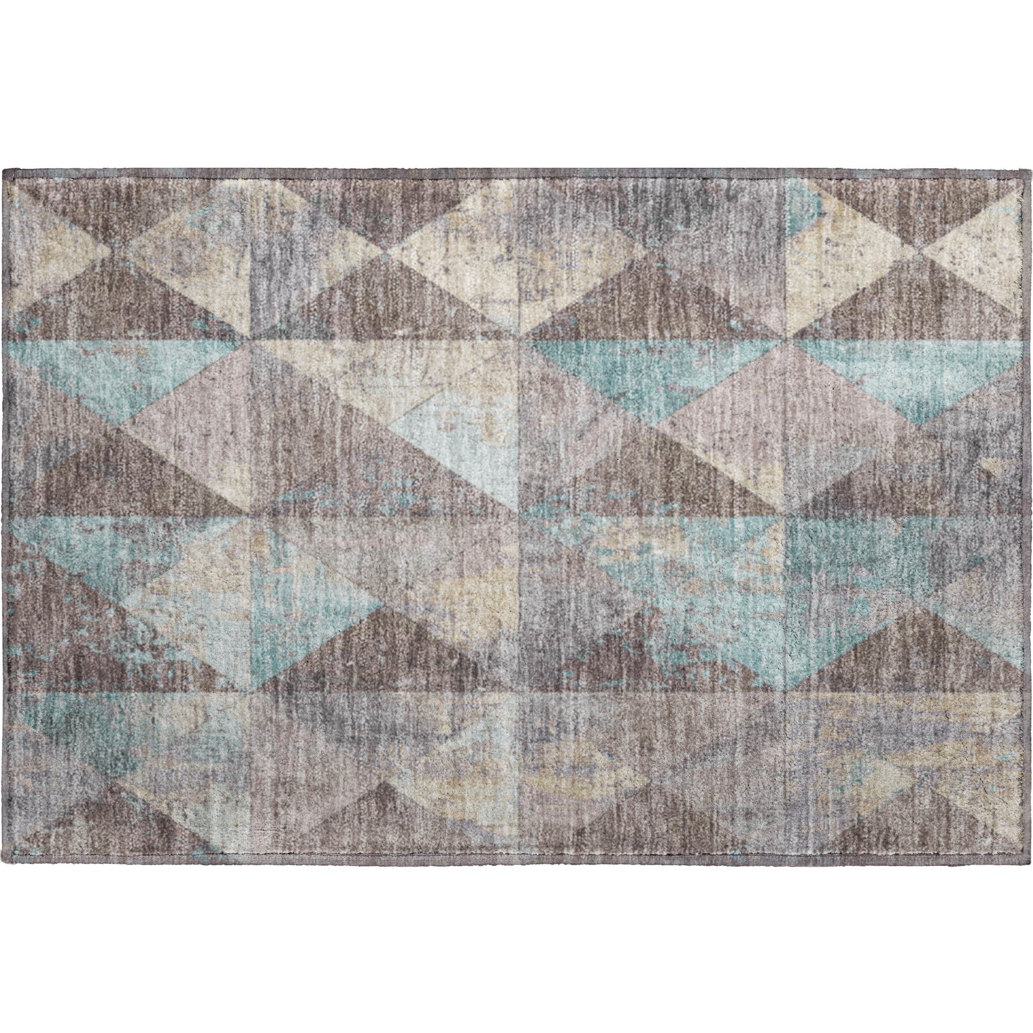 Havana Machine Washable Transitional Mocha Brown Rug 1'8" x 2'6" #shape_Rectangle