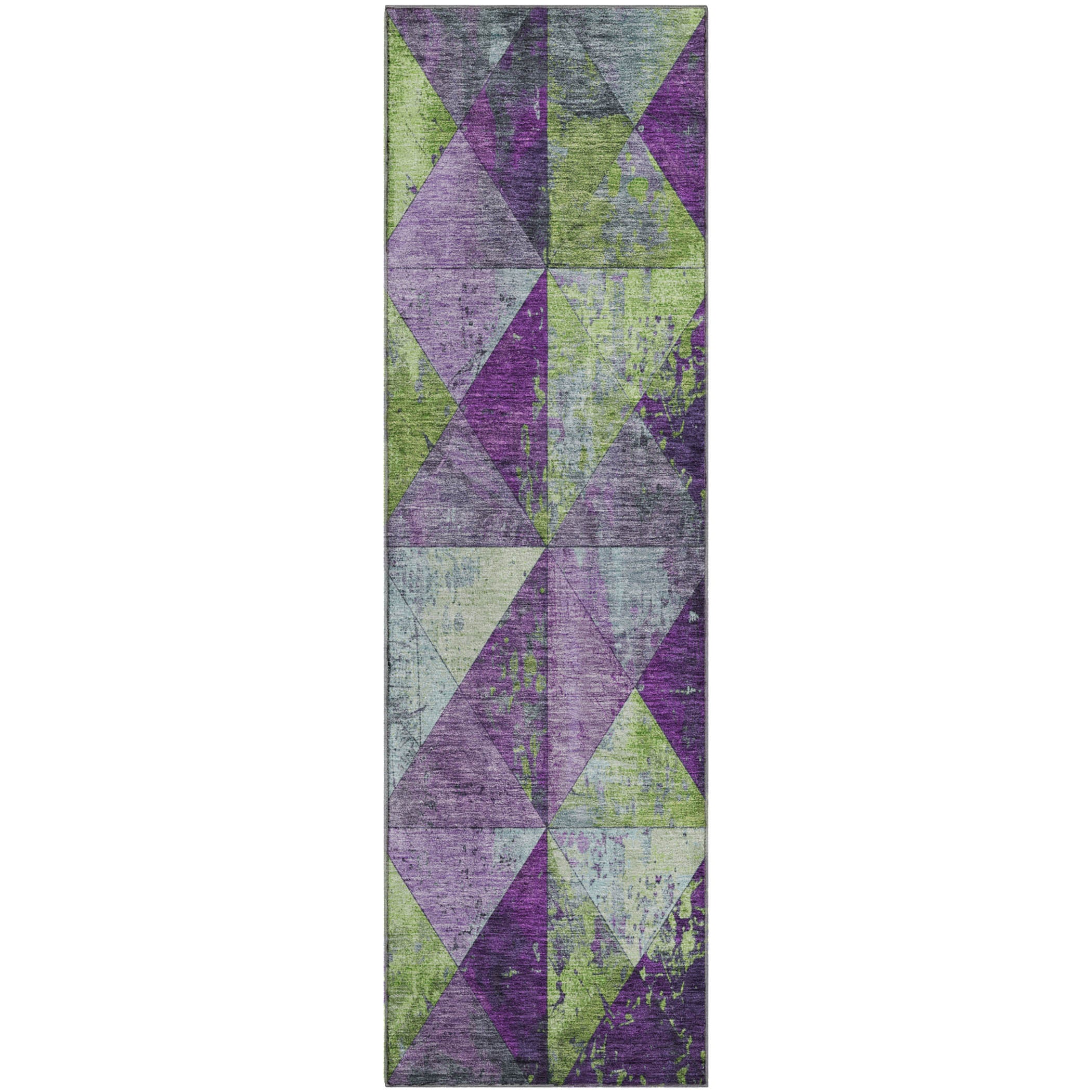 Havana Machine Washable Transitional Purple Rug 2'3" x 7'6" #shape_Runner