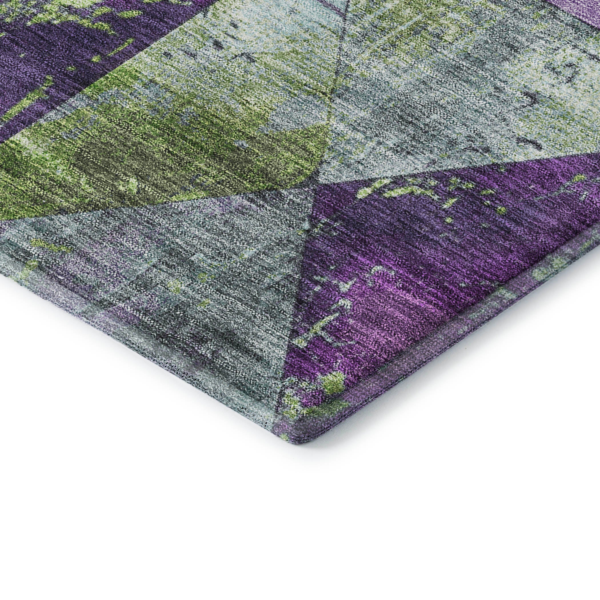 Havana Machine Washable Transitional Purple Rug 1'8" x 2'6" #shape_Rectangle