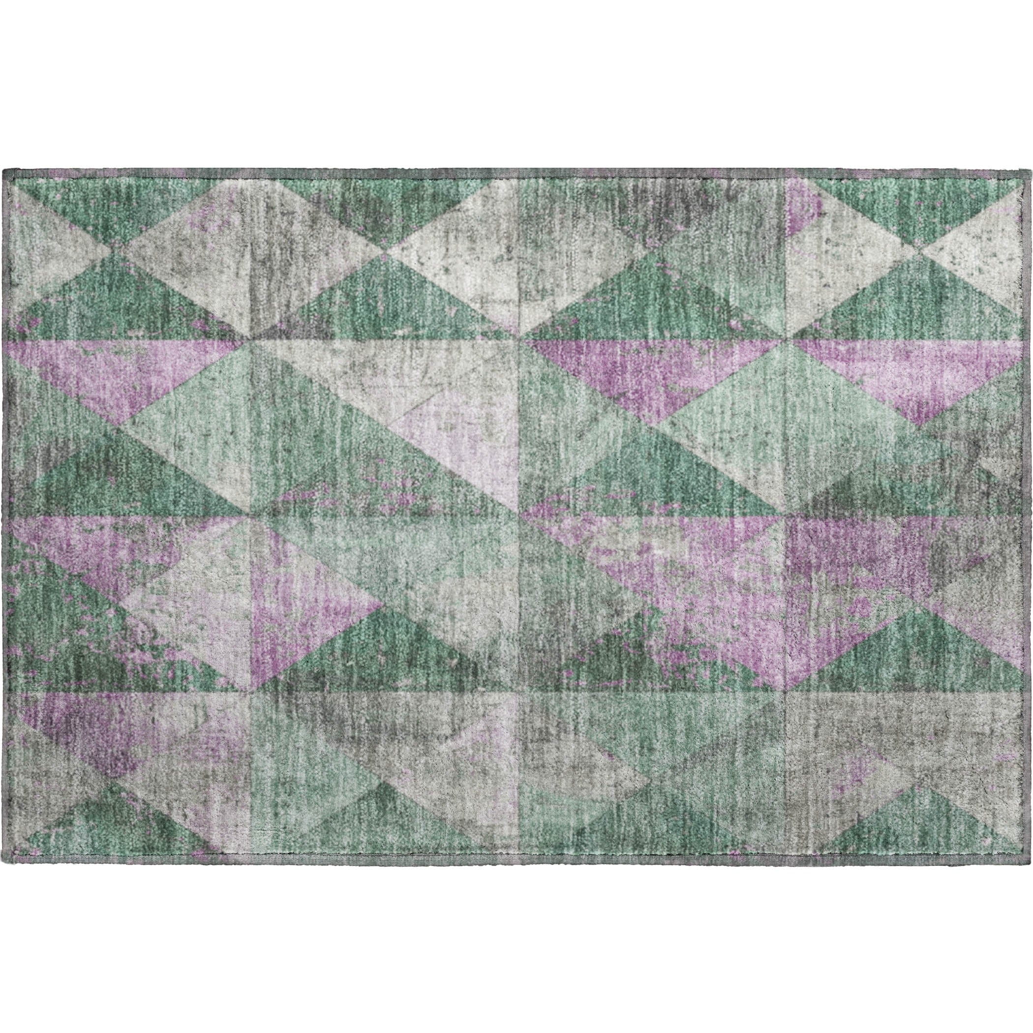 Havana Machine Washable Transitional Sage Green Rug 1'8" x 2'6" #shape_Rectangle