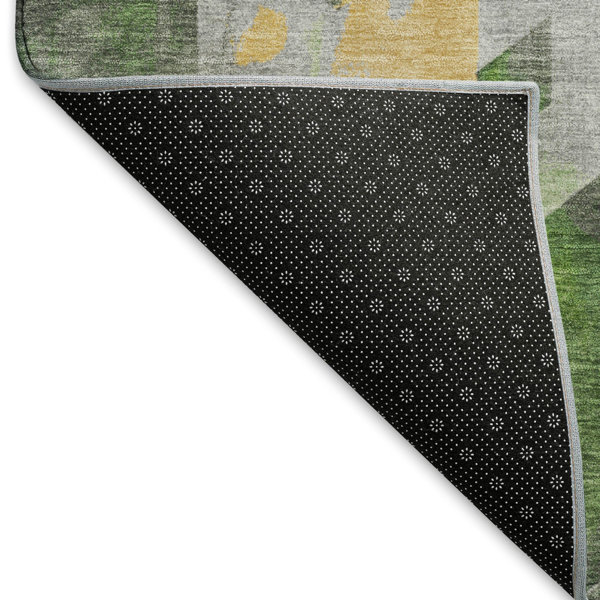 Montevideo Machine Washable Transitional Green Rug 1'8" x 2'6" #shape_Rectangle