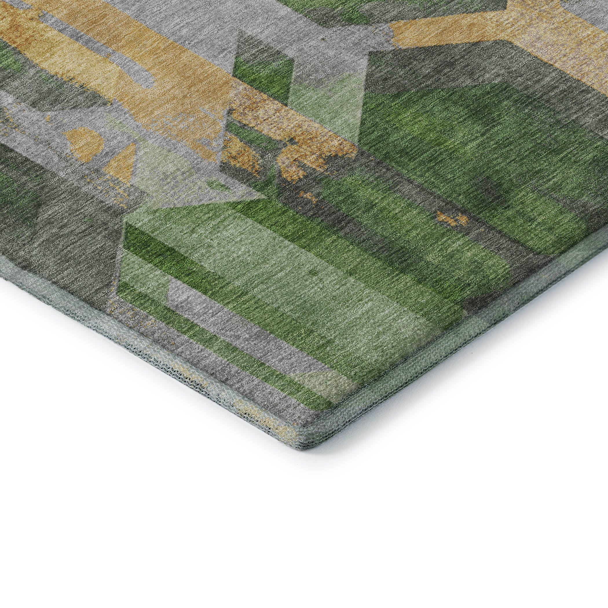 Montevideo Machine Washable Transitional Green Rug 1'8" x 2'6" #shape_Rectangle