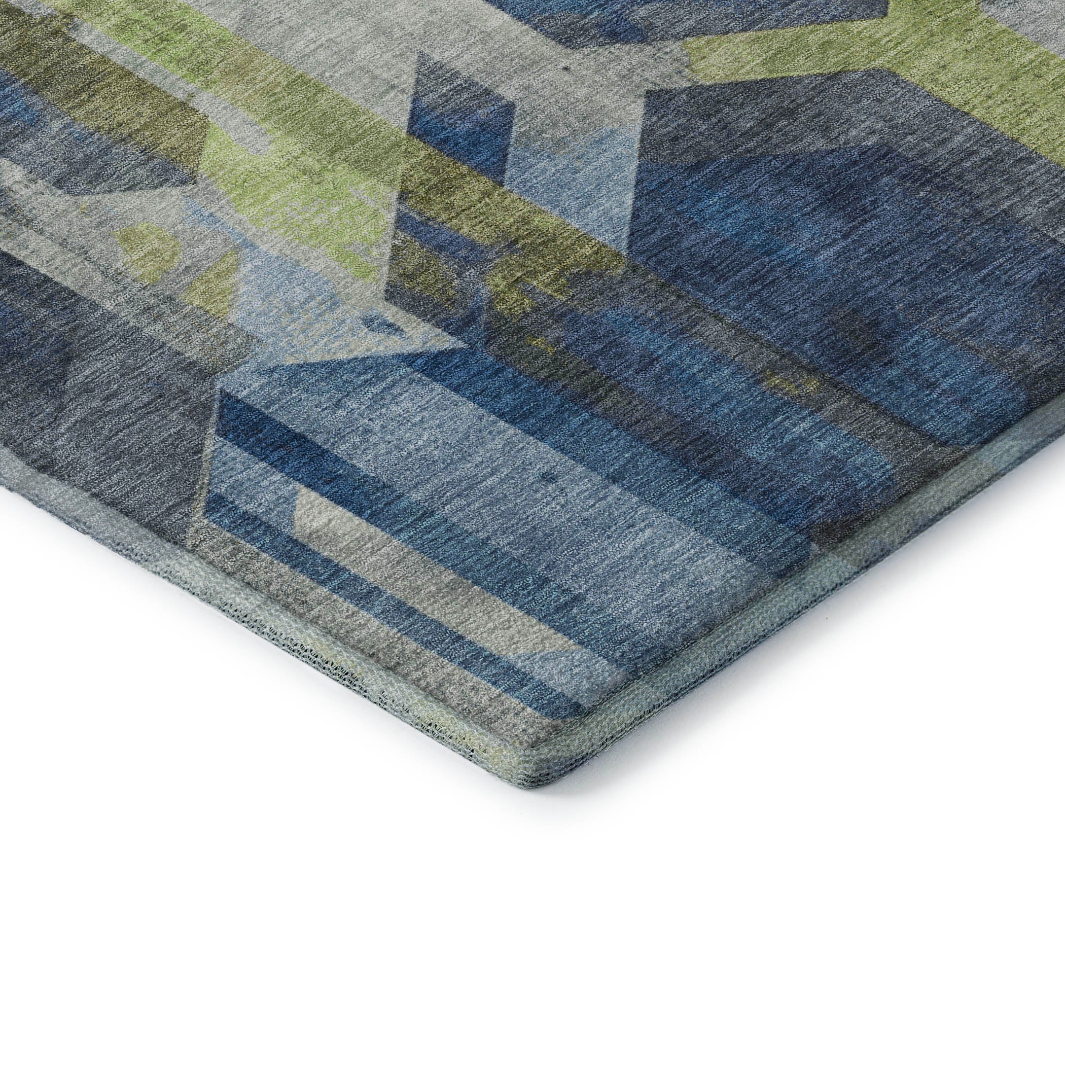 Montevideo Machine Washable Transitional Navy Blue Rug 1'8" x 2'6" #shape_Rectangle