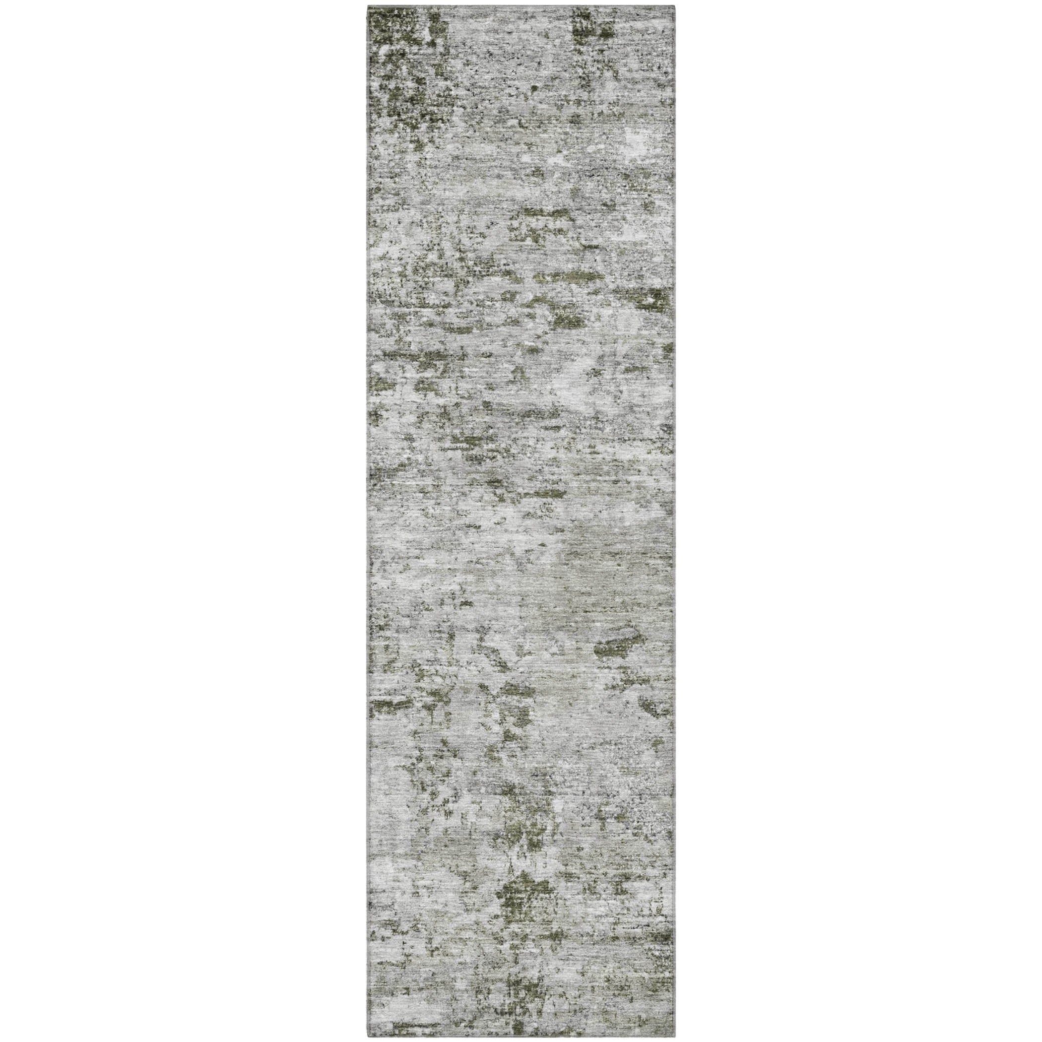 Queenstown Machine Washable Transitional Pewter Gray Rug 2'3" x 7'6" #shape_Runner