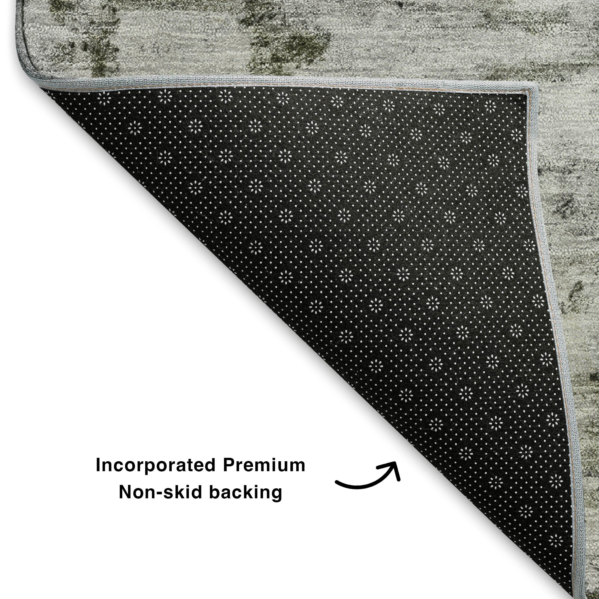 Queenstown Machine Washable Transitional Pewter Gray Rug 1'8" x 2'6" #shape_Rectangle