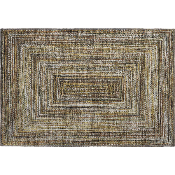 Vienna Machine Washable Transitional Brown Rug 1'8" x 2'6"