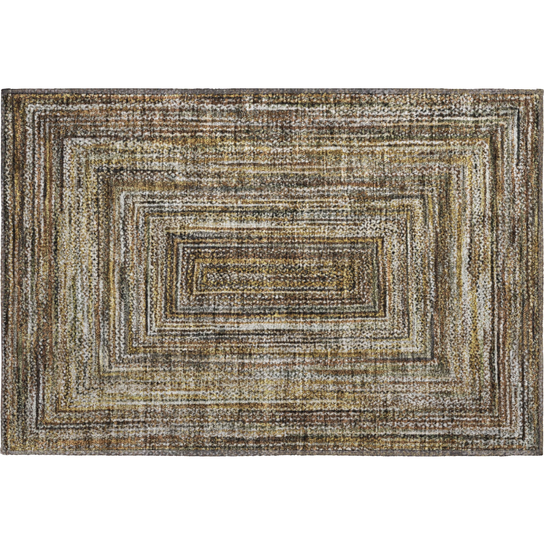 Vienna Machine Washable Transitional Brown Rug 1'8" x 2'6" #shape_Rectangle