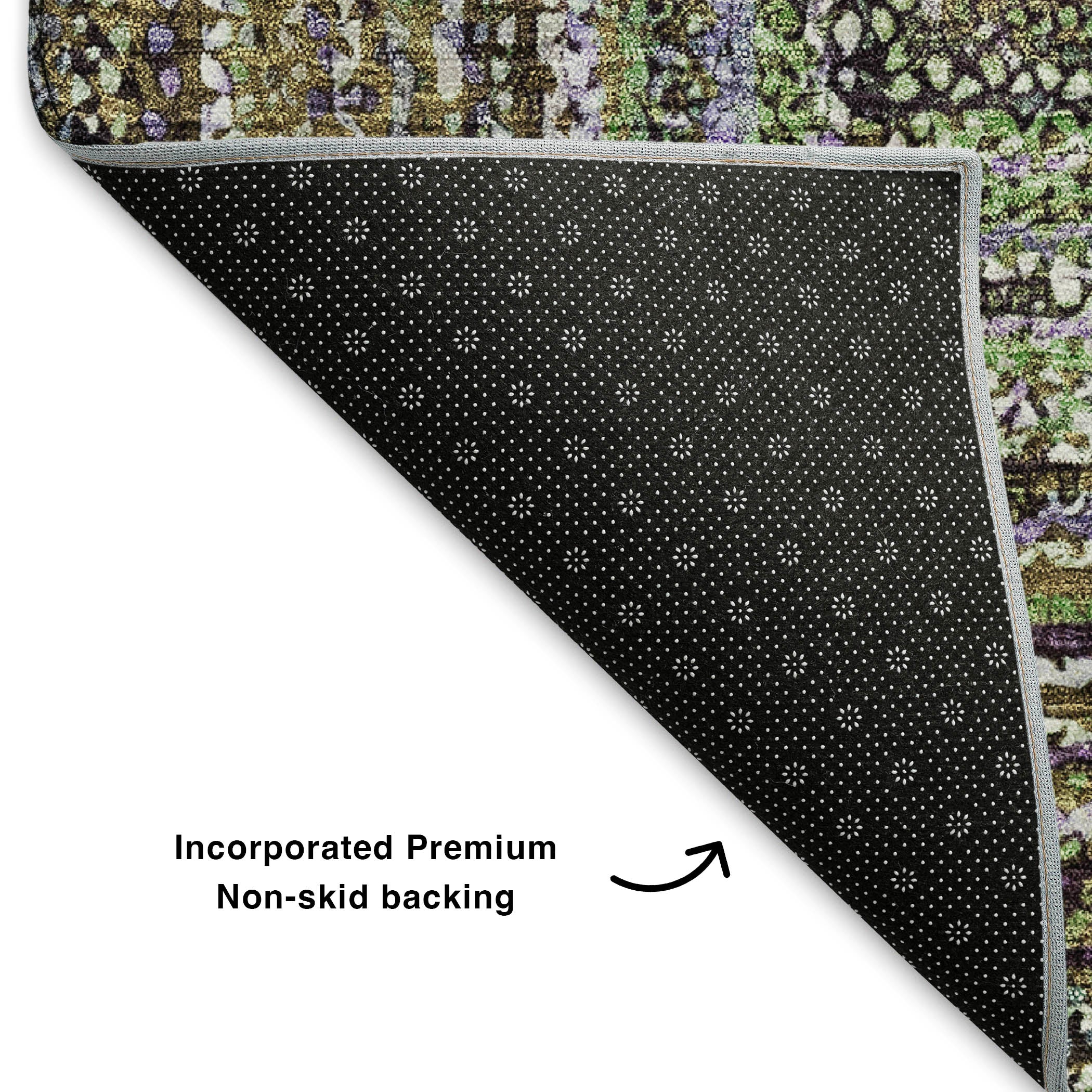 Vienna Machine Washable Transitional Olive Green Rug 1'8" x 2'6" #shape_Rectangle