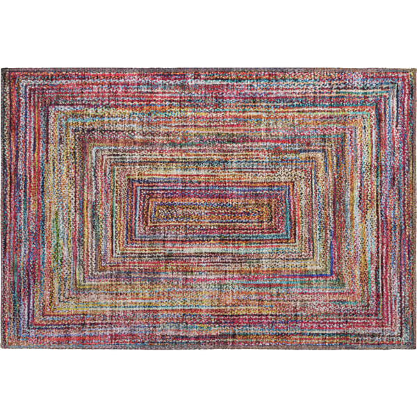 Vienna Machine Washable Transitional Paprika Orange Rug 1'8" x 2'6"