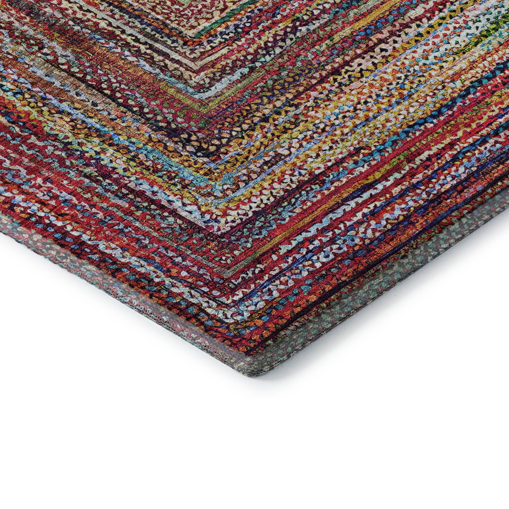 Vienna Machine Washable Transitional Paprika Orange Rug 1'8" x 2'6" #shape_Rectangle