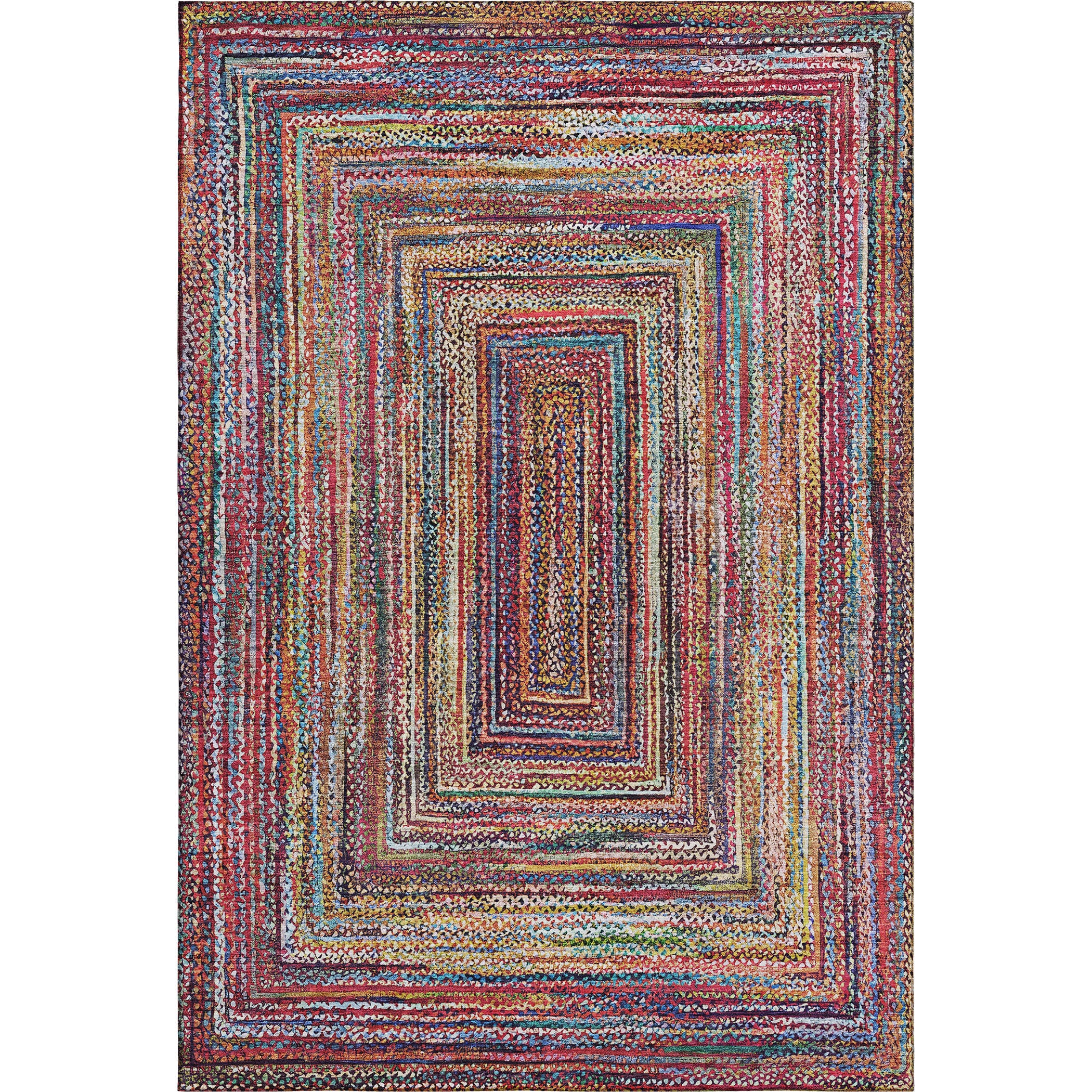 Vienna Machine Washable Transitional Paprika Orange Rug 2'6" x 3'10" #shape_Rectangle