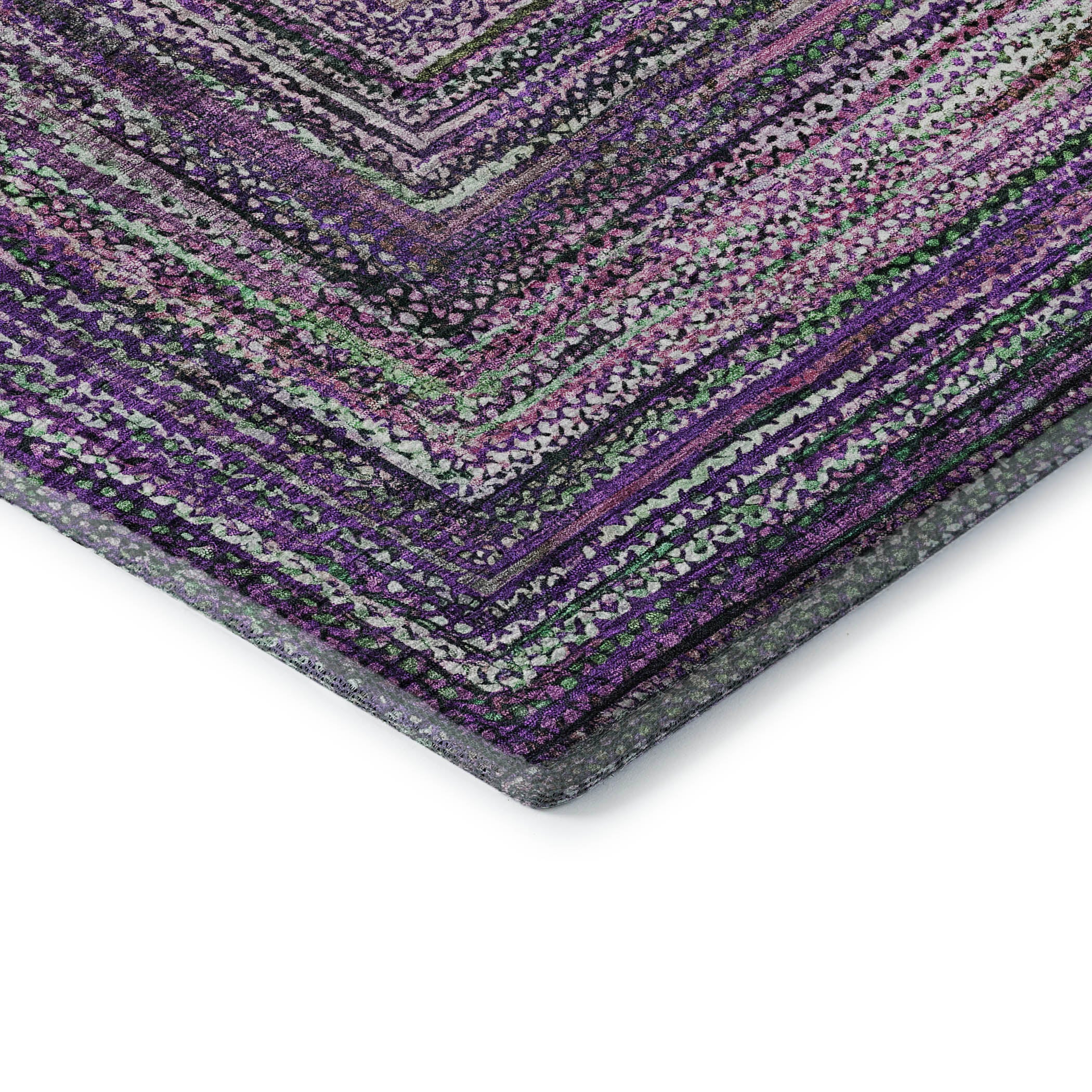 Vienna Machine Washable Transitional Purple Rug 1'8" x 2'6" #shape_Rectangle