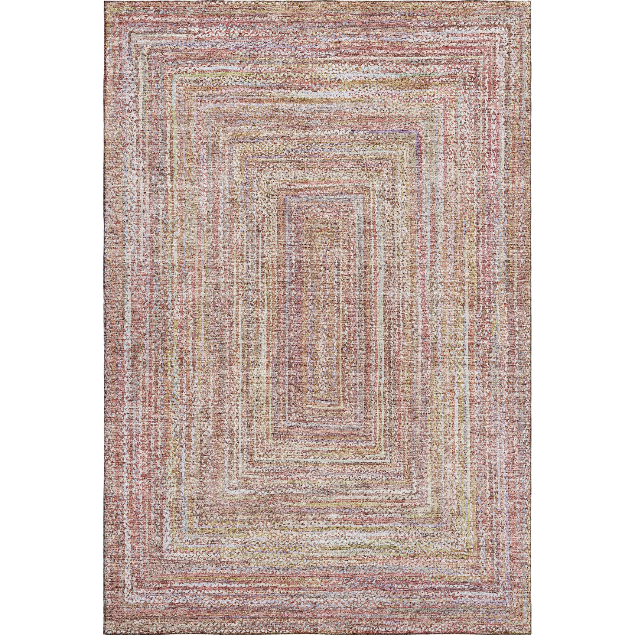 Seoul Machine Washable Transitional Paprika Orange Rug 2'6" x 3'10" #shape_Rectangle