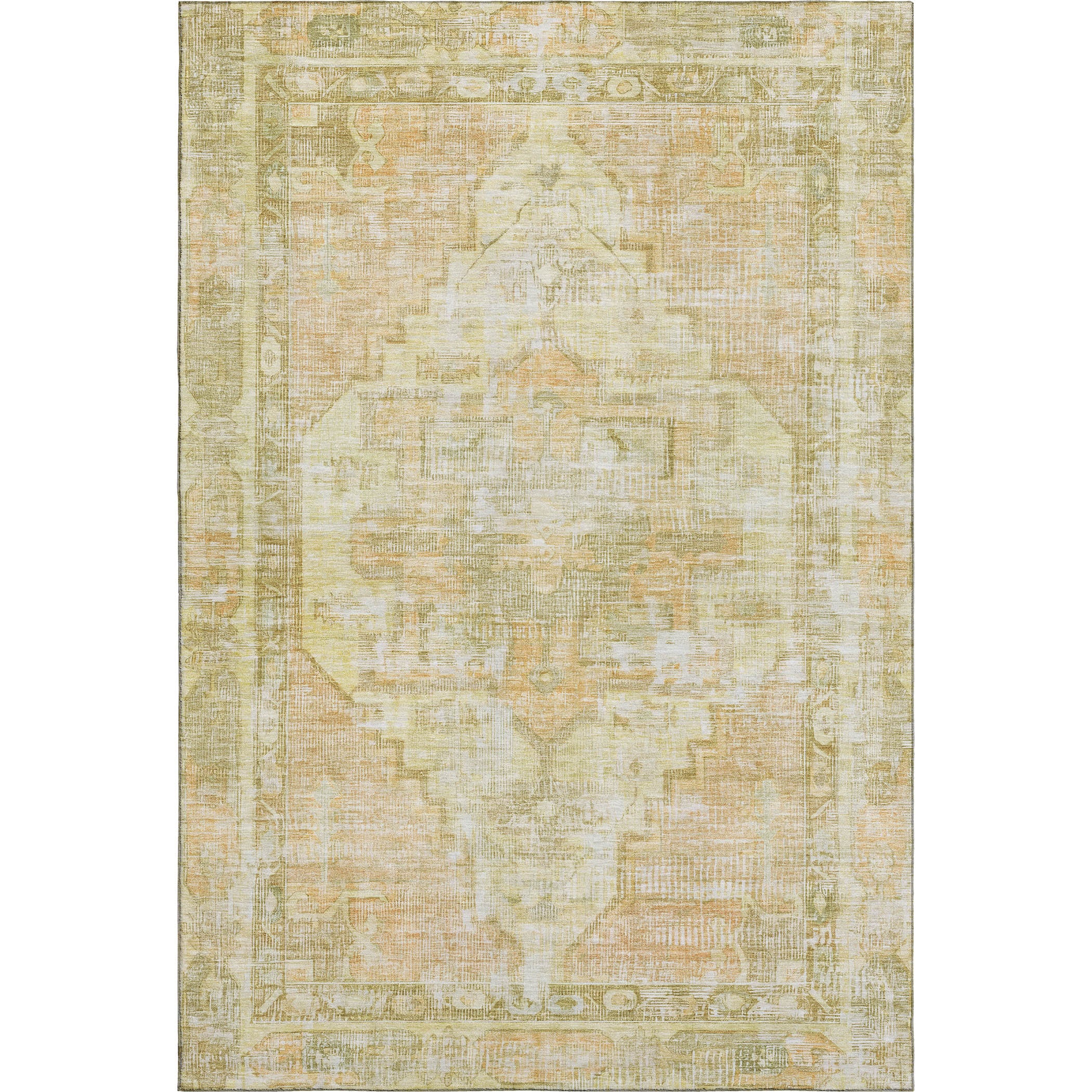 Istanbul Machine Washable Traditional Gold Rug 2'6" x 3'10" #shape_Rectangle