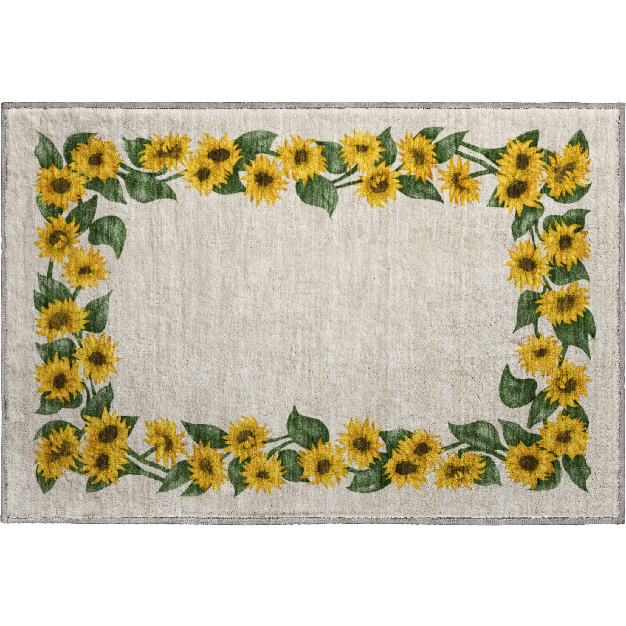 Split Machine Washable Kitchen Yellow Beige Rug 1'8" x 2'6" #shape_Rectangle