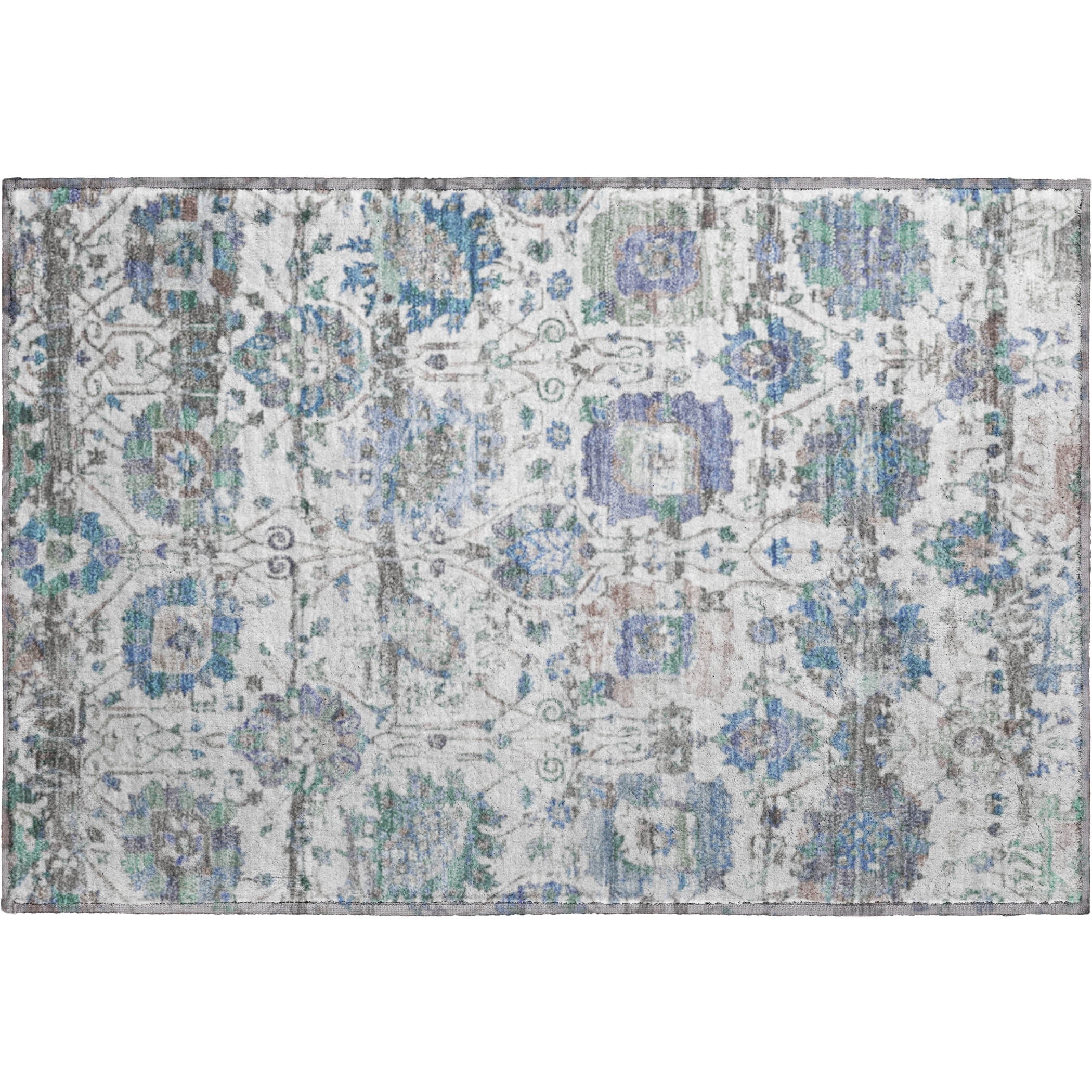 Kotor Machine Washable Traditional Ivory Rug 1'8" x 2'6" #shape_Rectangle