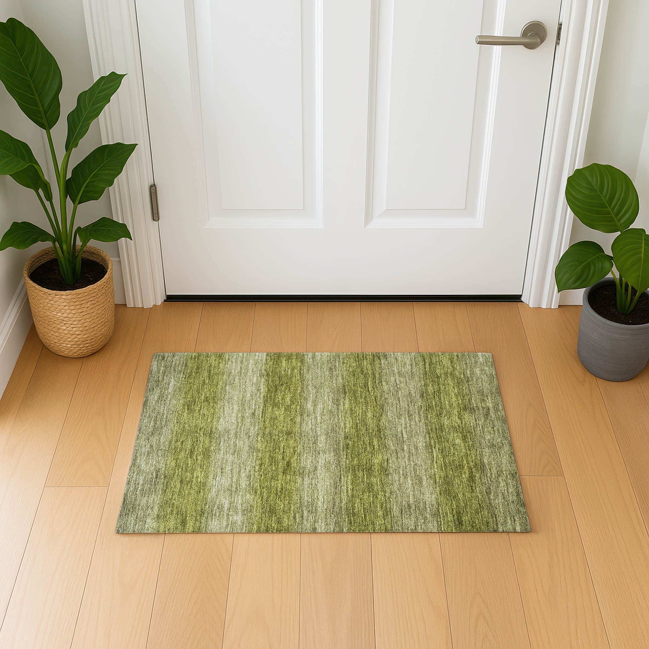 Sintra Machine Washable Transitional Aloe Green Rug 1'8" x 2'6" #shape_Rectangle
