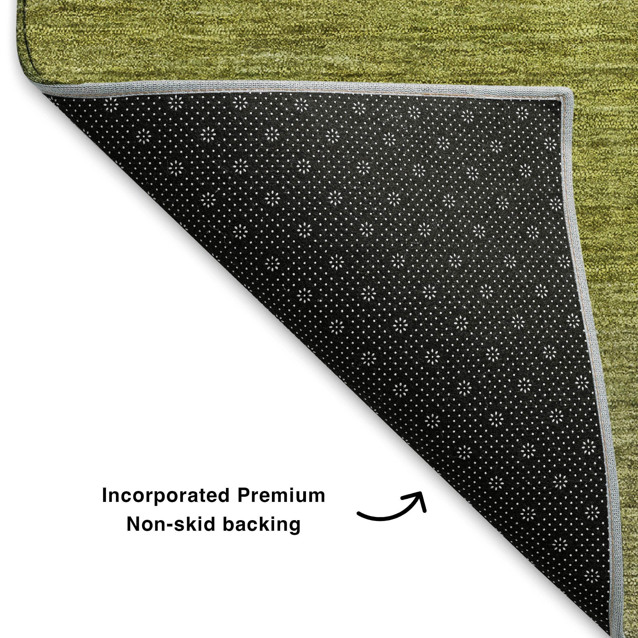 Sintra Machine Washable Transitional Aloe Green Rug 1'8" x 2'6" #shape_Rectangle