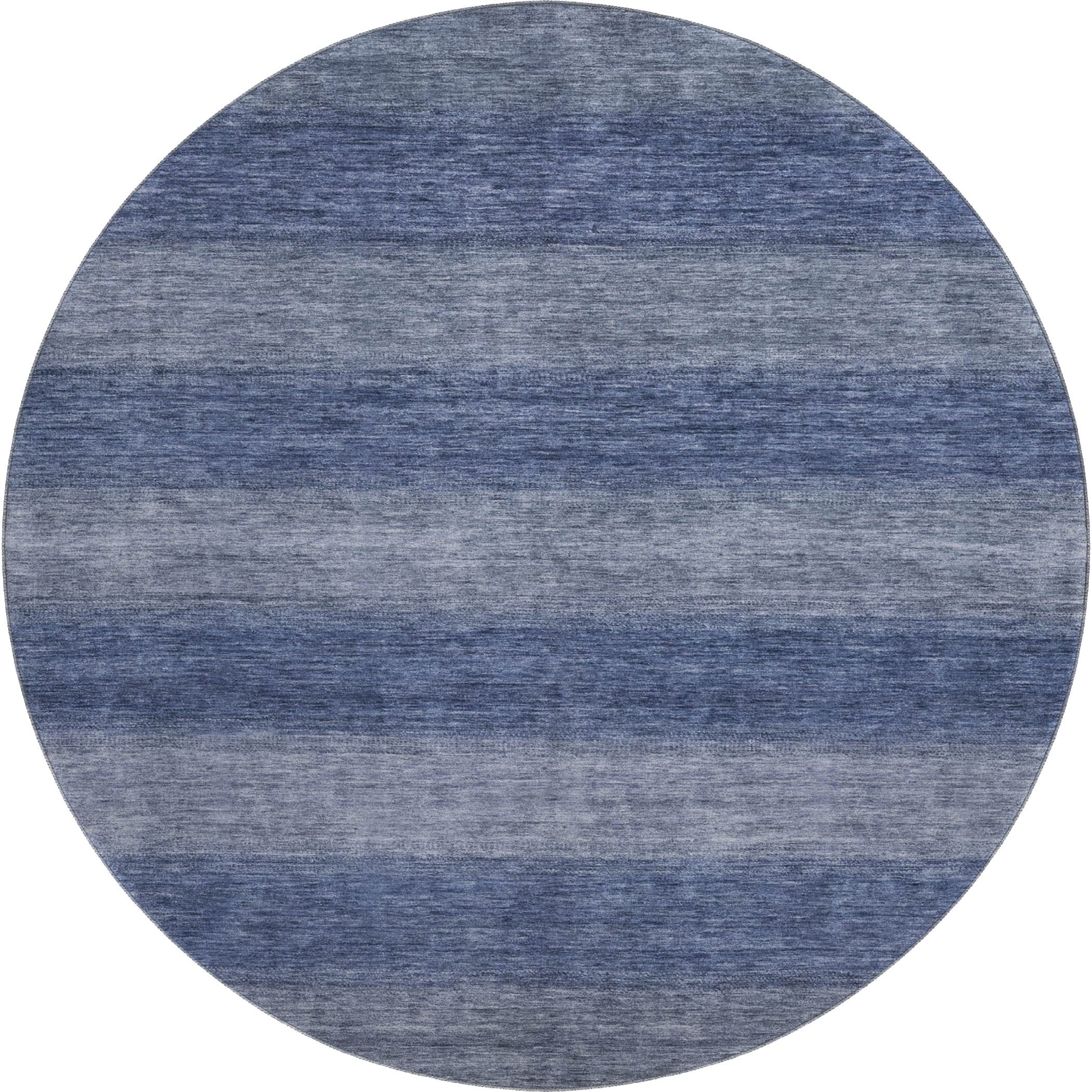 Sintra Machine Washable Transitional Blue Rug 8' x 8' #shape_Round