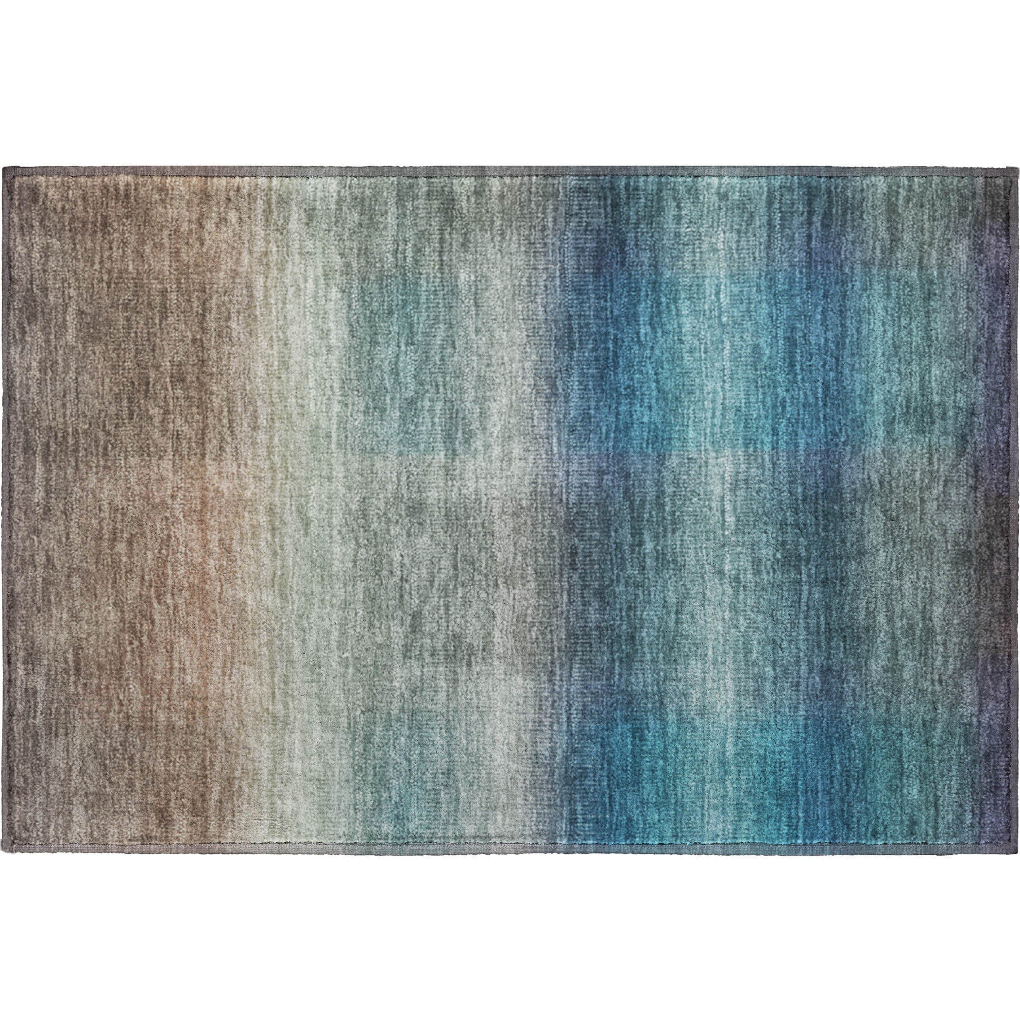 Colombo Machine Washable Transitional Blue Rug 1'8" x 2'6" #shape_Rectangle