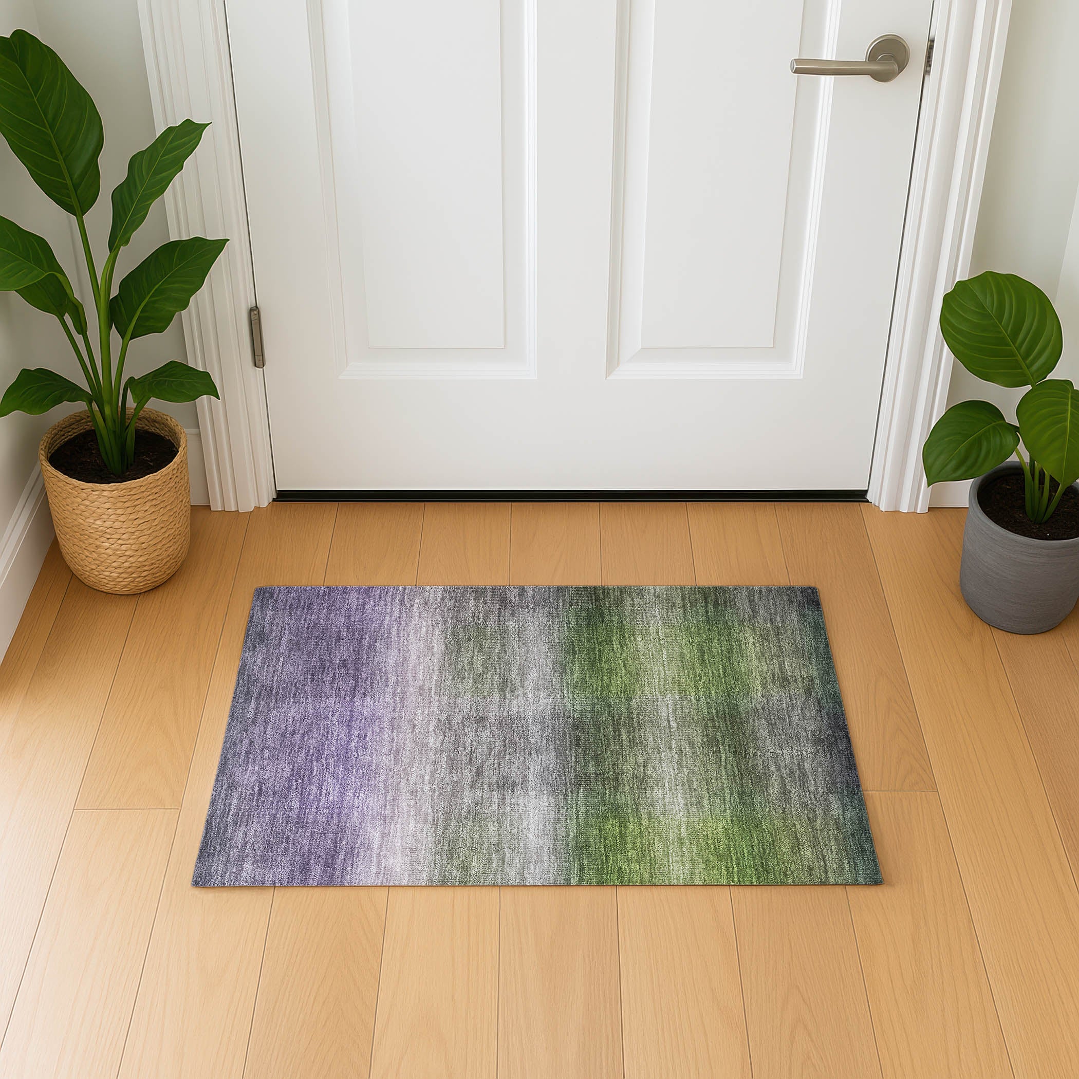 Colombo Machine Washable Transitional Olive Green Rug 1'8" x 2'6" #shape_Rectangle