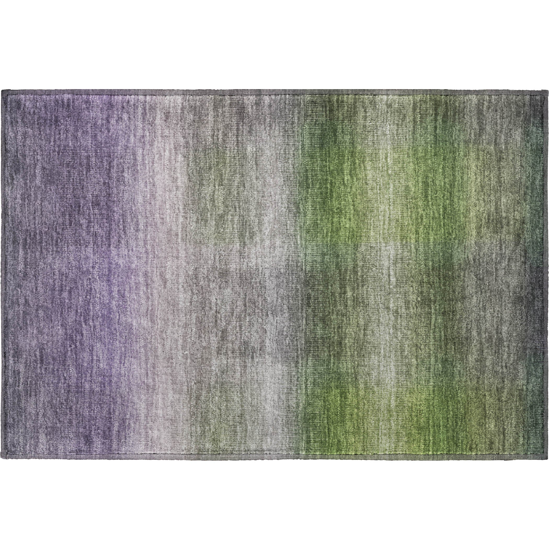 Colombo Machine Washable Transitional Olive Green Rug 1'8" x 2'6" #shape_Rectangle