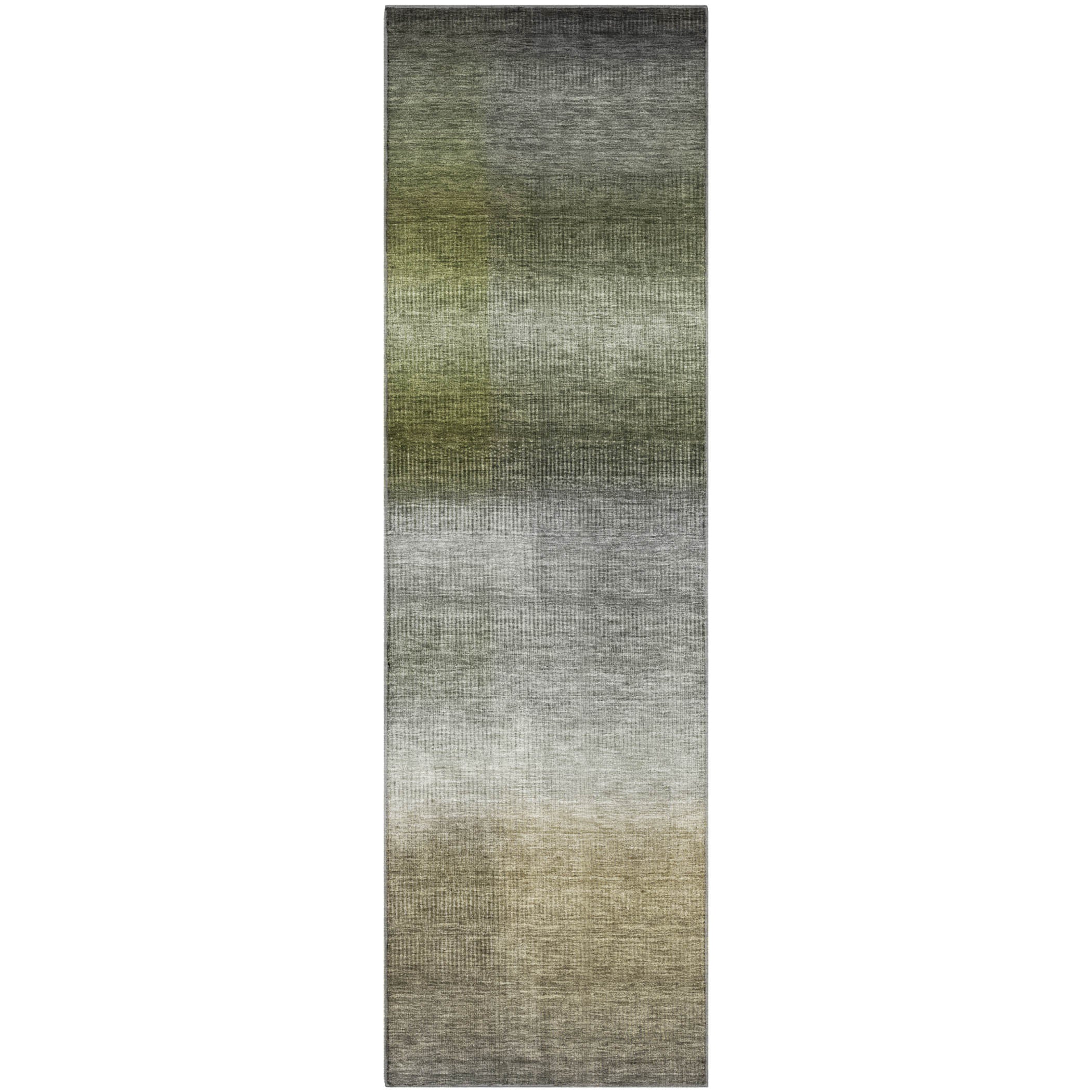 Colombo Machine Washable Transitional Pewter Gray Rug 2'3" x 7'6" #shape_Runner