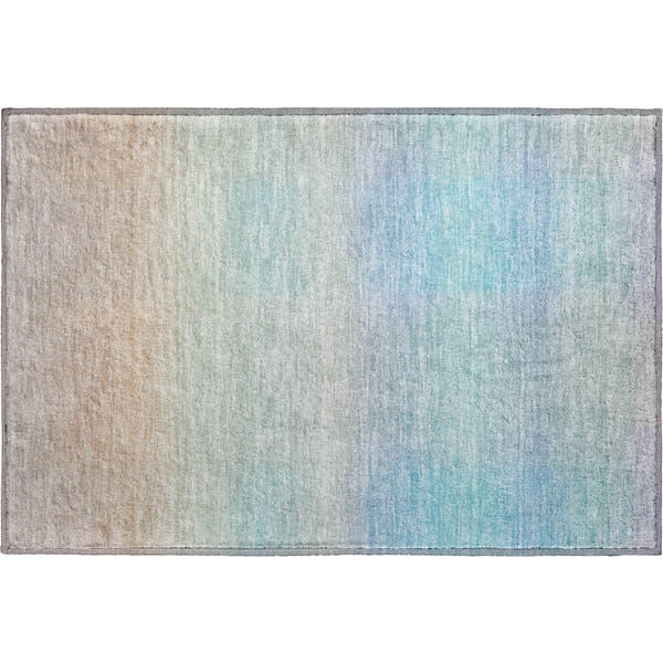 Colombo Machine Washable Transitional Sky Blue Rug 1'8" x 2'6"
