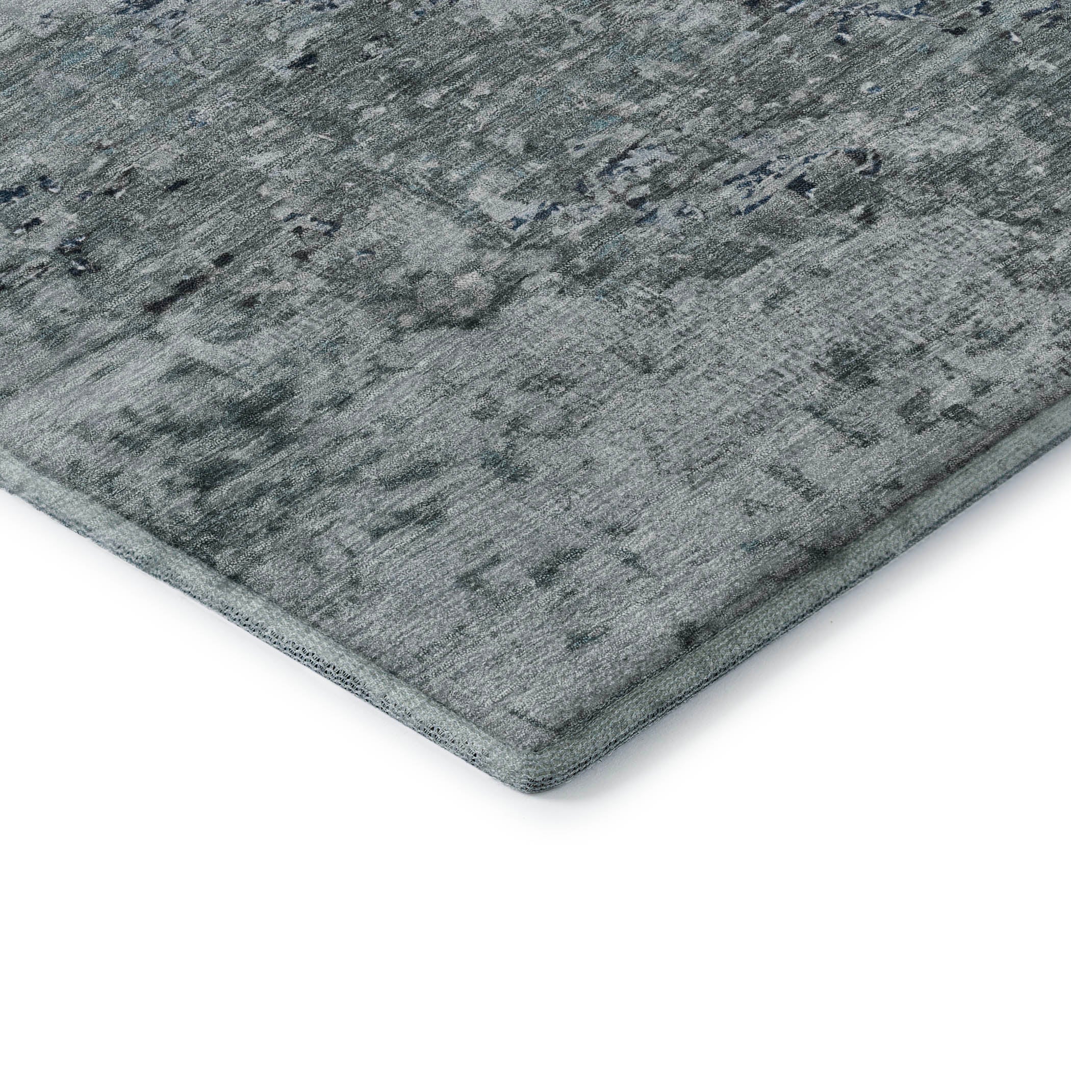 Oslo Machine Washable Transitional Denim Blue Rug 1'8" x 2'6" #shape_Rectangle