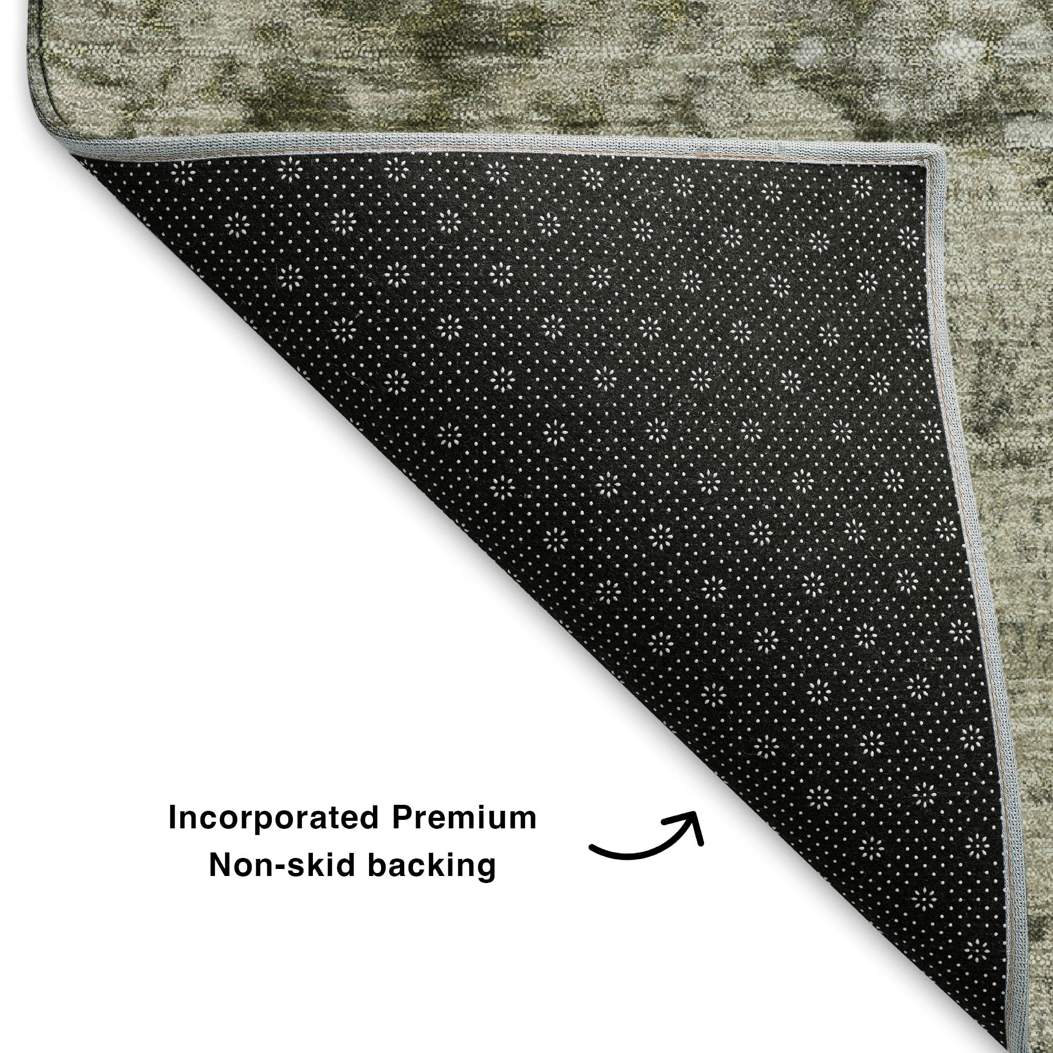 Oslo Machine Washable Transitional Graphite Gray Rug 1'8" x 2'6" #shape_Rectangle