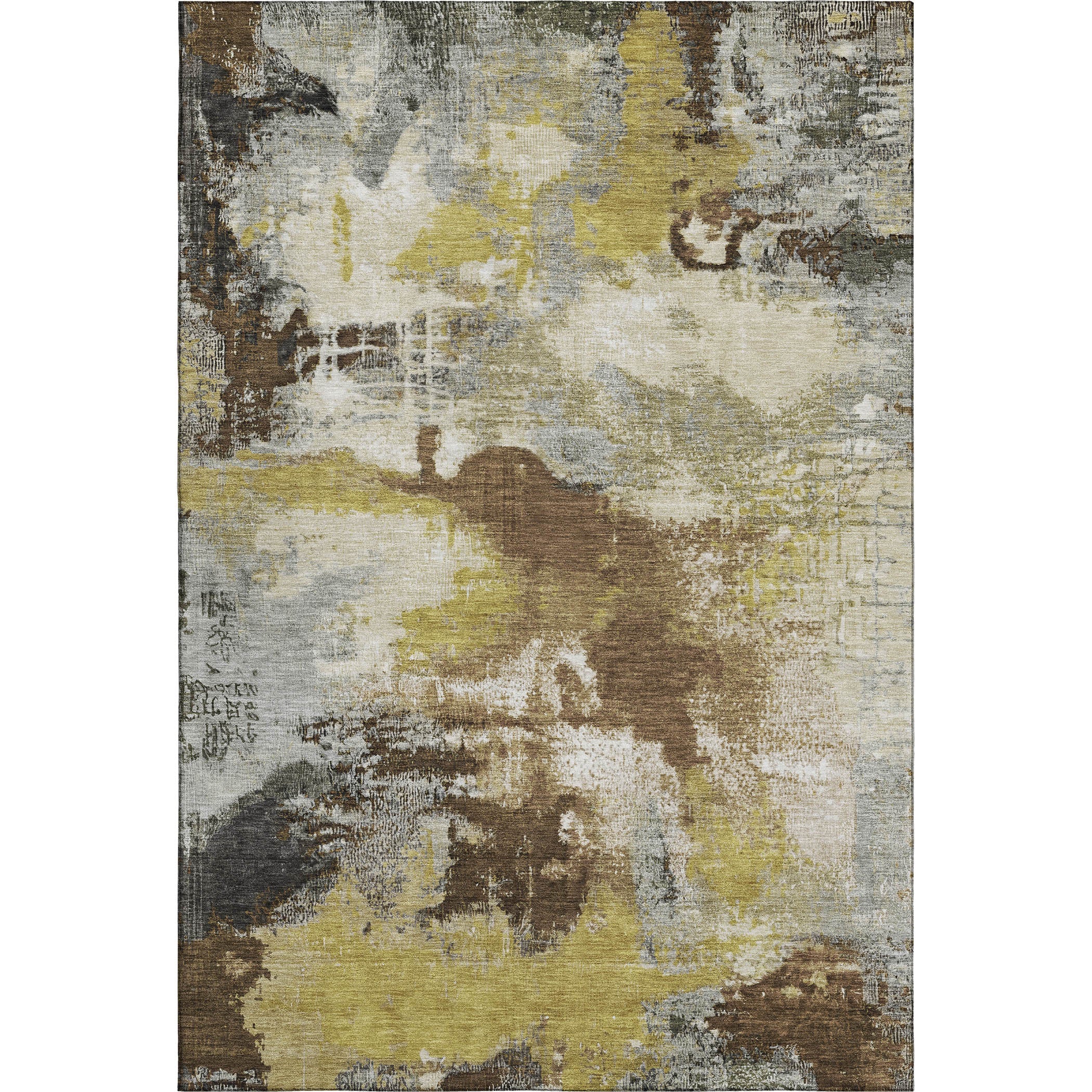 Seville Machine Washable Transitional Brown Rug 2'6" x 3'10" #shape_Rectangle