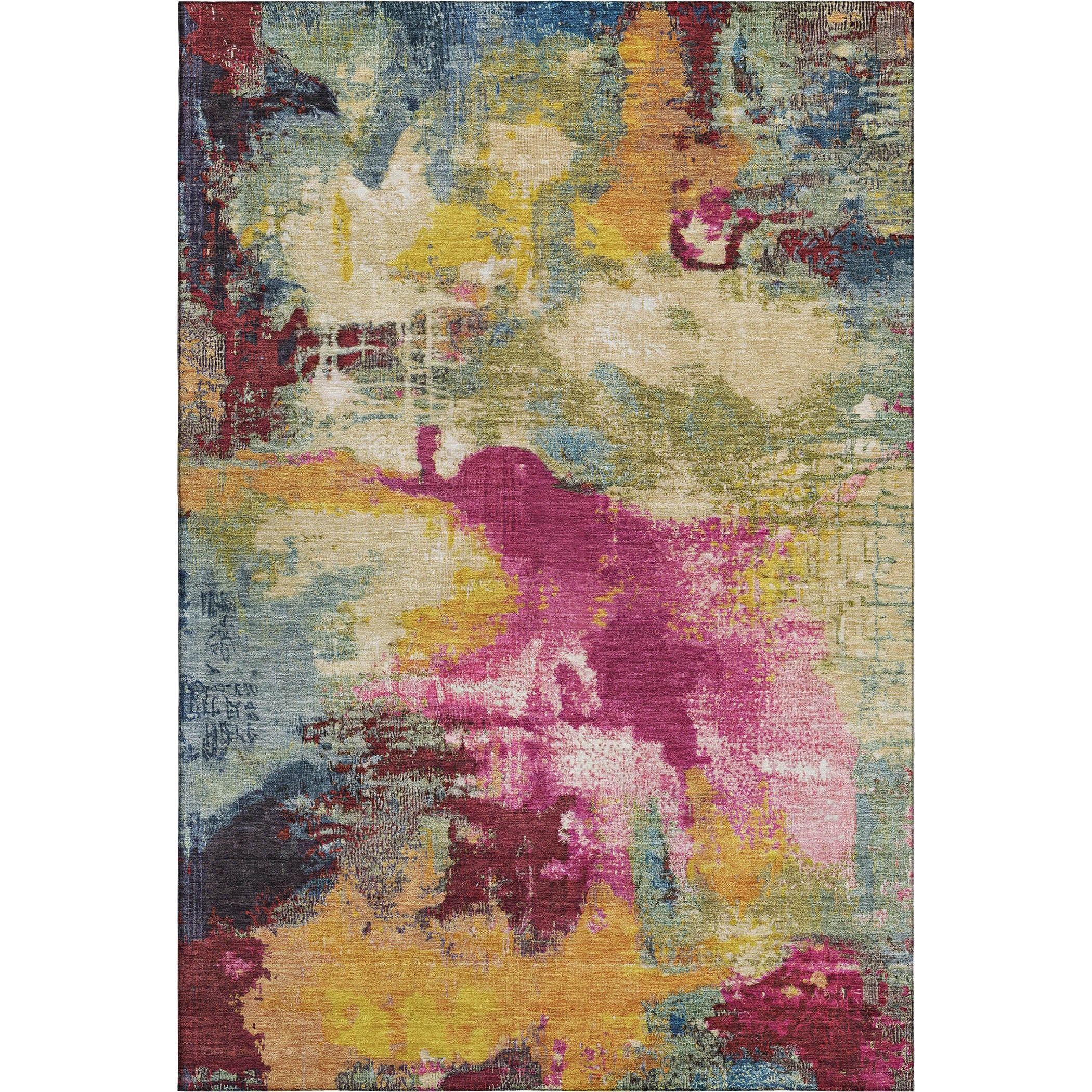 Seville Machine Washable Transitional Garnet Red Rug 2'6" x 3'10" #shape_Rectangle