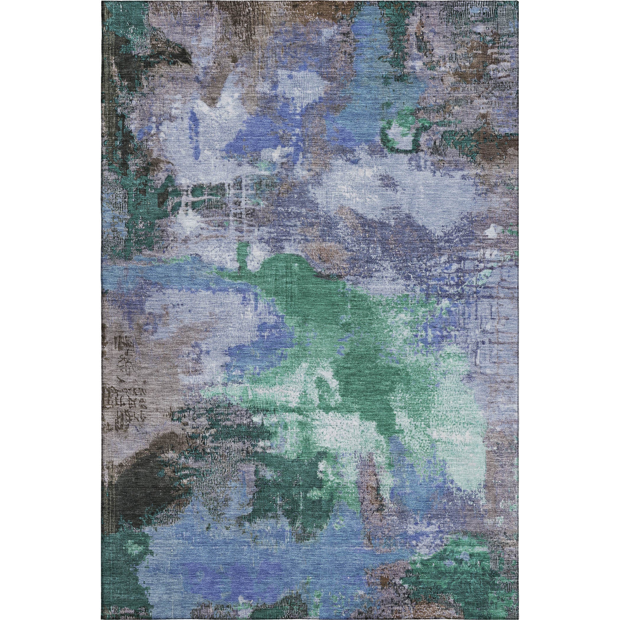 Seville Machine Washable Transitional Green Rug 2'6" x 3'10" #shape_Rectangle