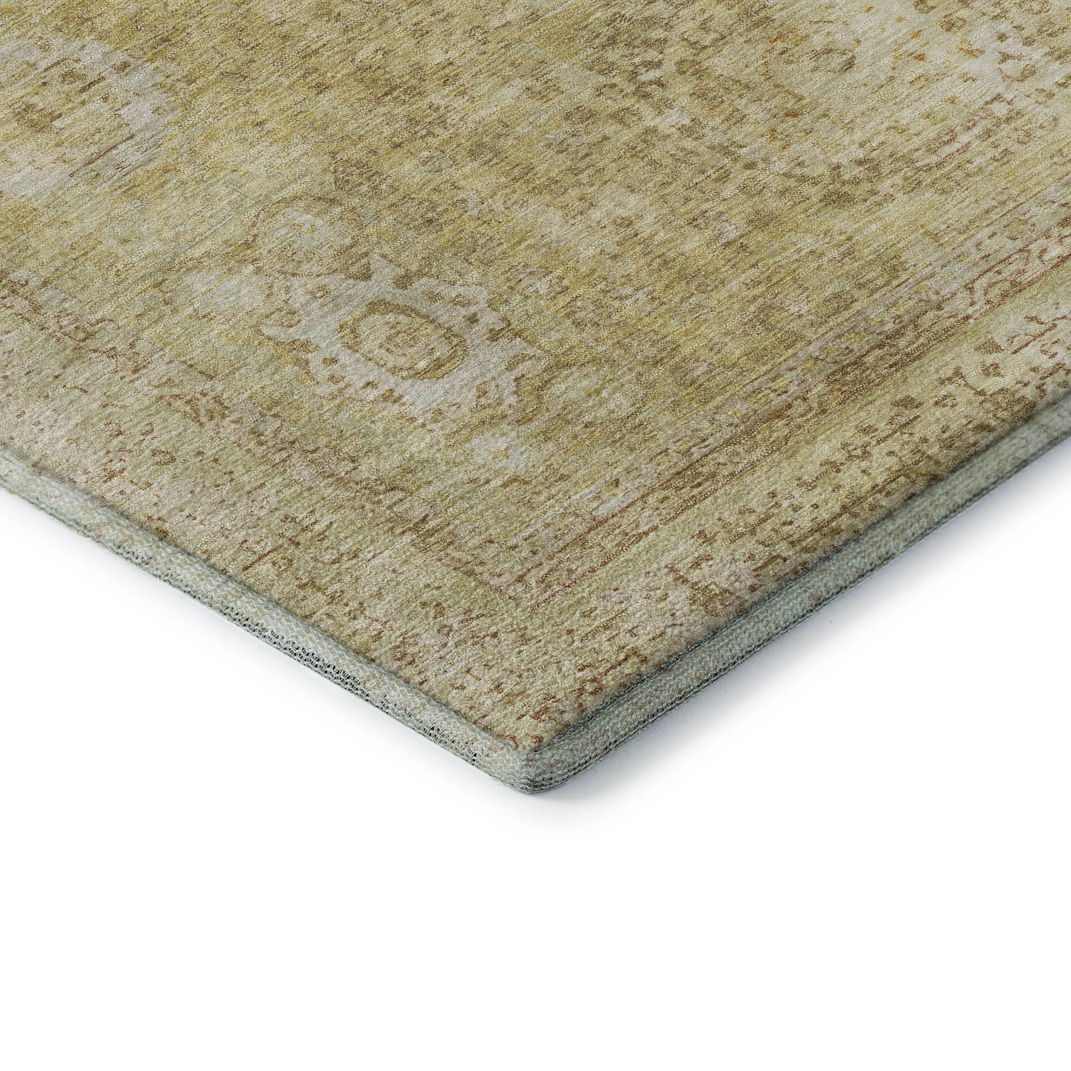 Budapest Machine Washable Traditional Beige Brown Rug 1'8" x 2'6" #shape_Rectangle