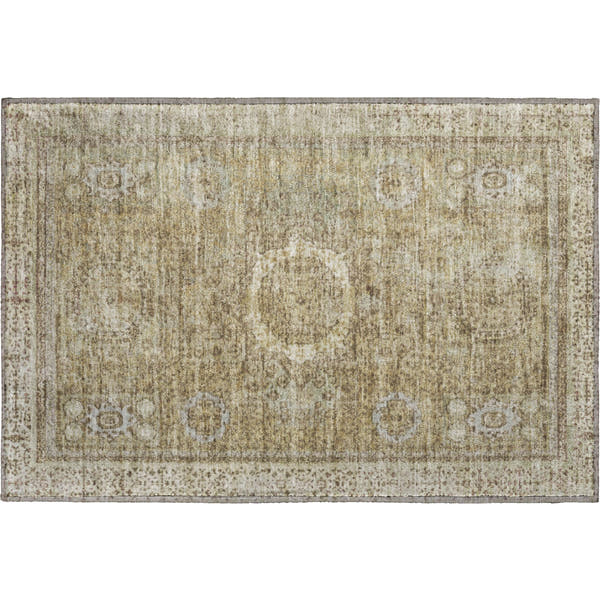 Budapest Machine Washable Traditional Brown Rug 1'8" x 2'6"