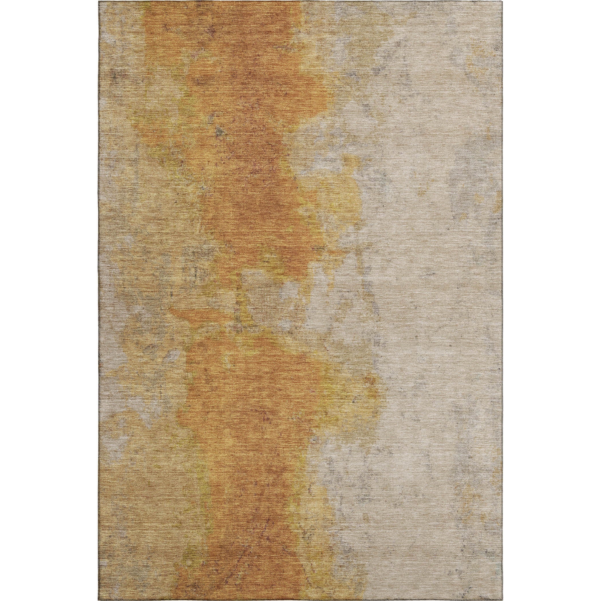 Salzburg Machine Washable Transitional Copper Orange Rug 2'6" x 3'10" #shape_Rectangle