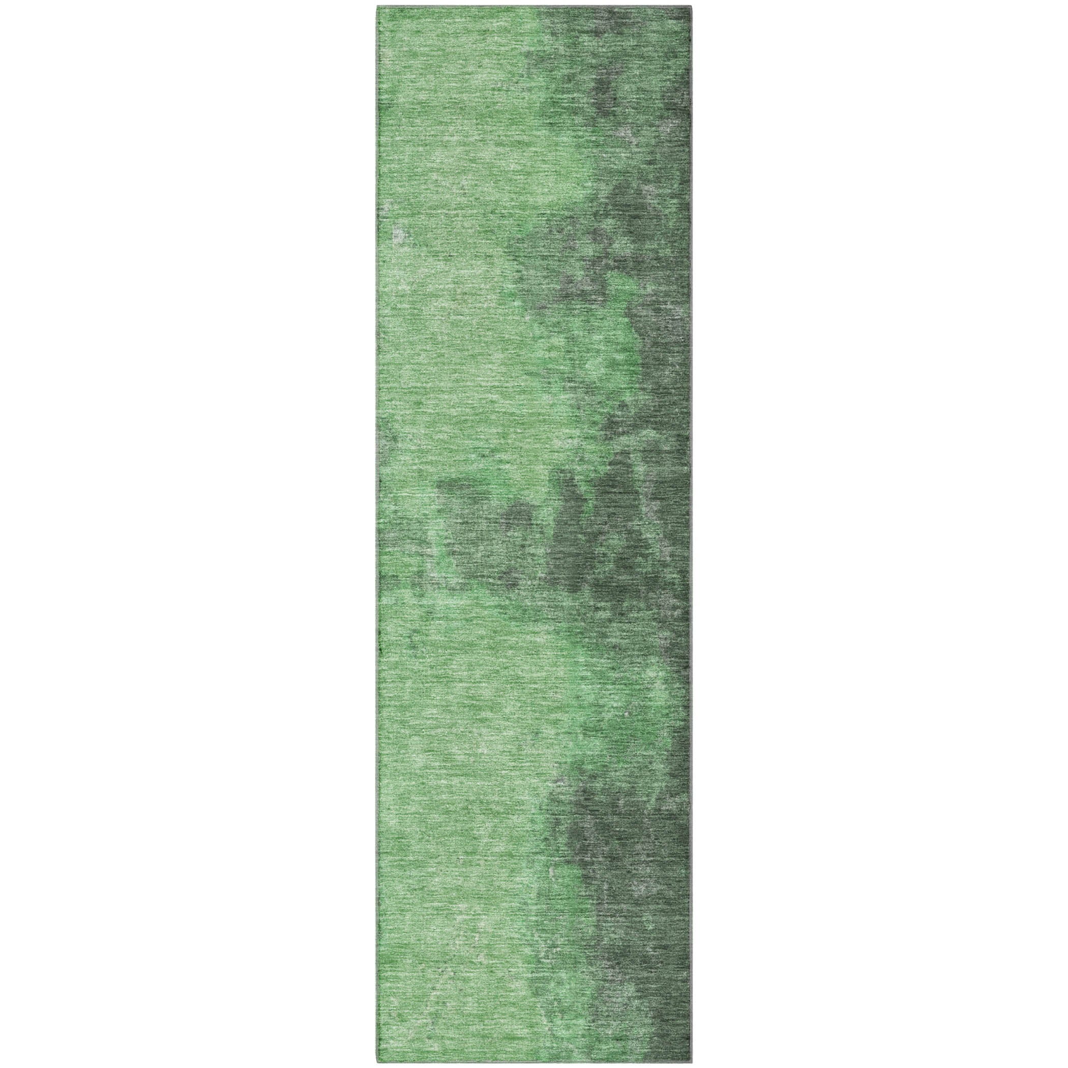 Dubrovnik Machine Washable Transitional Fern Green Rug 2'3" x 7'6" #shape_Runner