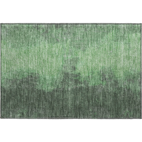 Dubrovnik Machine Washable Transitional Fern Green Rug 1'8" x 2'6"