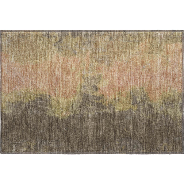 Dubrovnik Machine Washable Transitional Fudge Brown Rug 1'8" x 2'6"