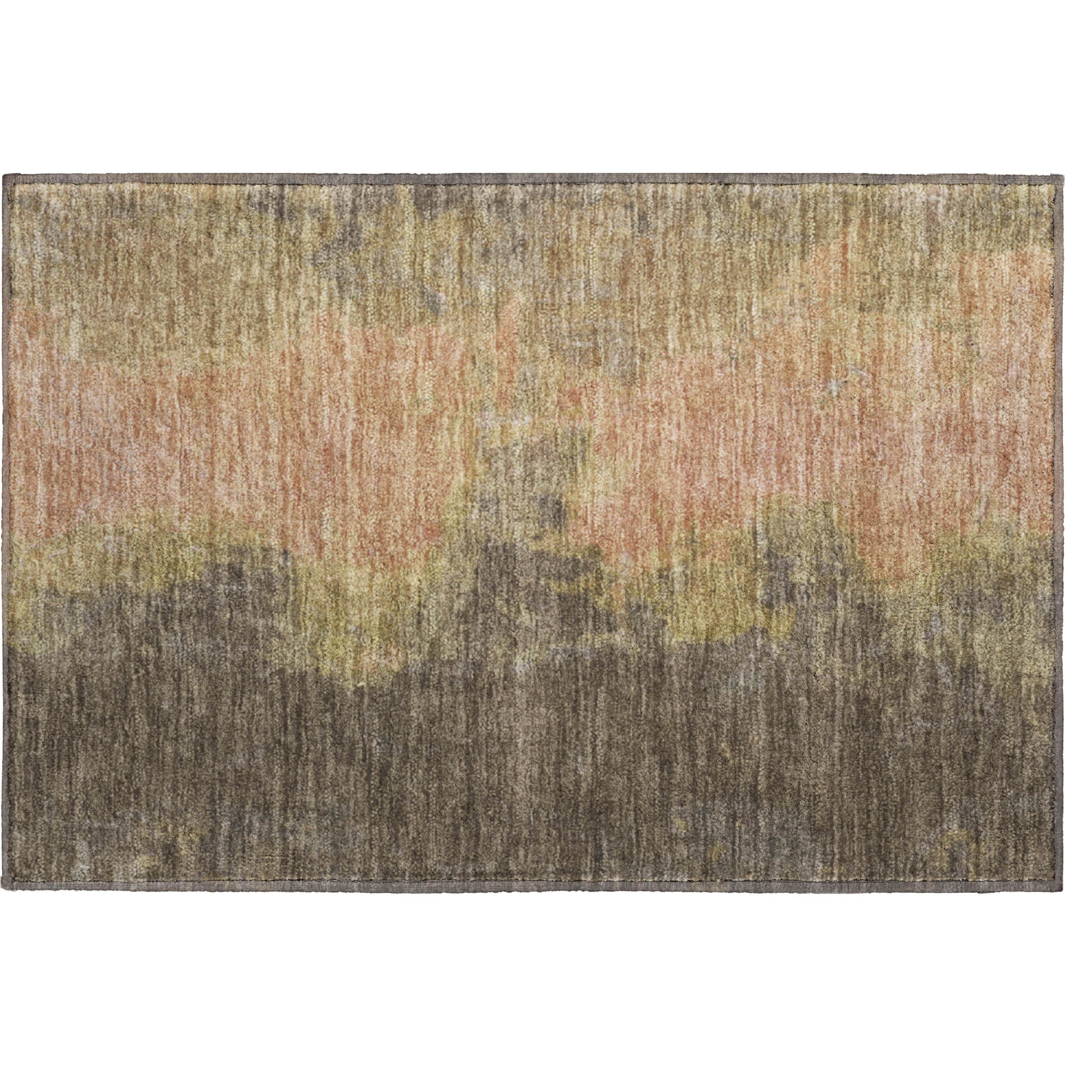 Dubrovnik Machine Washable Transitional Fudge Brown Rug 1'8" x 2'6" #shape_Rectangle