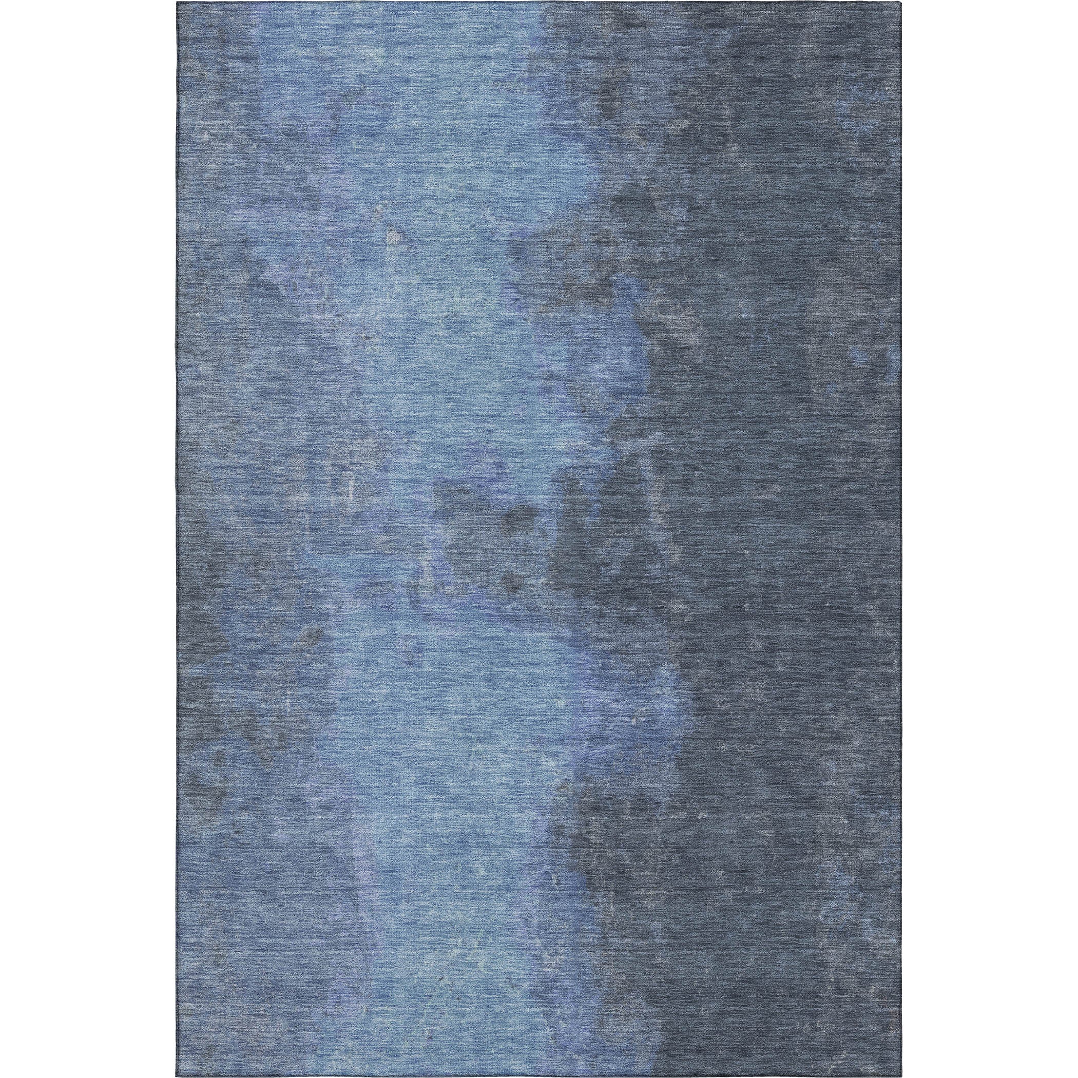 Dubrovnik Machine Washable Transitional Navy Blue Rug 2'6" x 3'10" #shape_Rectangle
