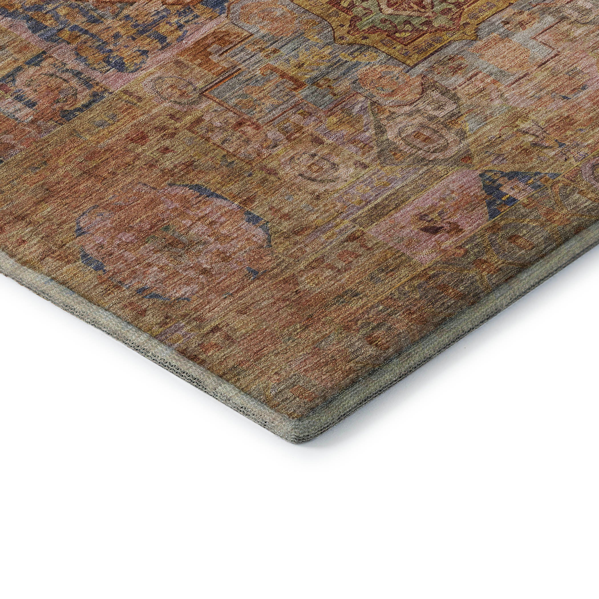 Dublin Machine Washable Traditional Paprika Orange Rug 1'8" x 2'6" #shape_Rectangle