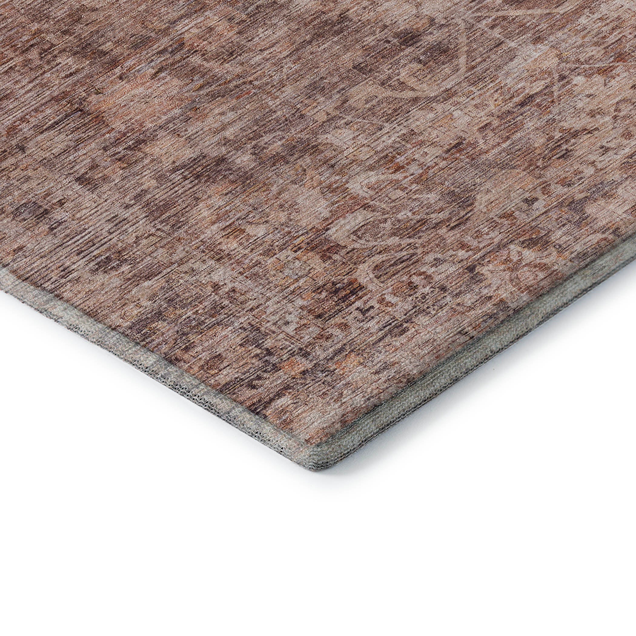 Seoul Machine Washable Traditional Paprika Orange Rug 1'8" x 2'6" #shape_Rectangle