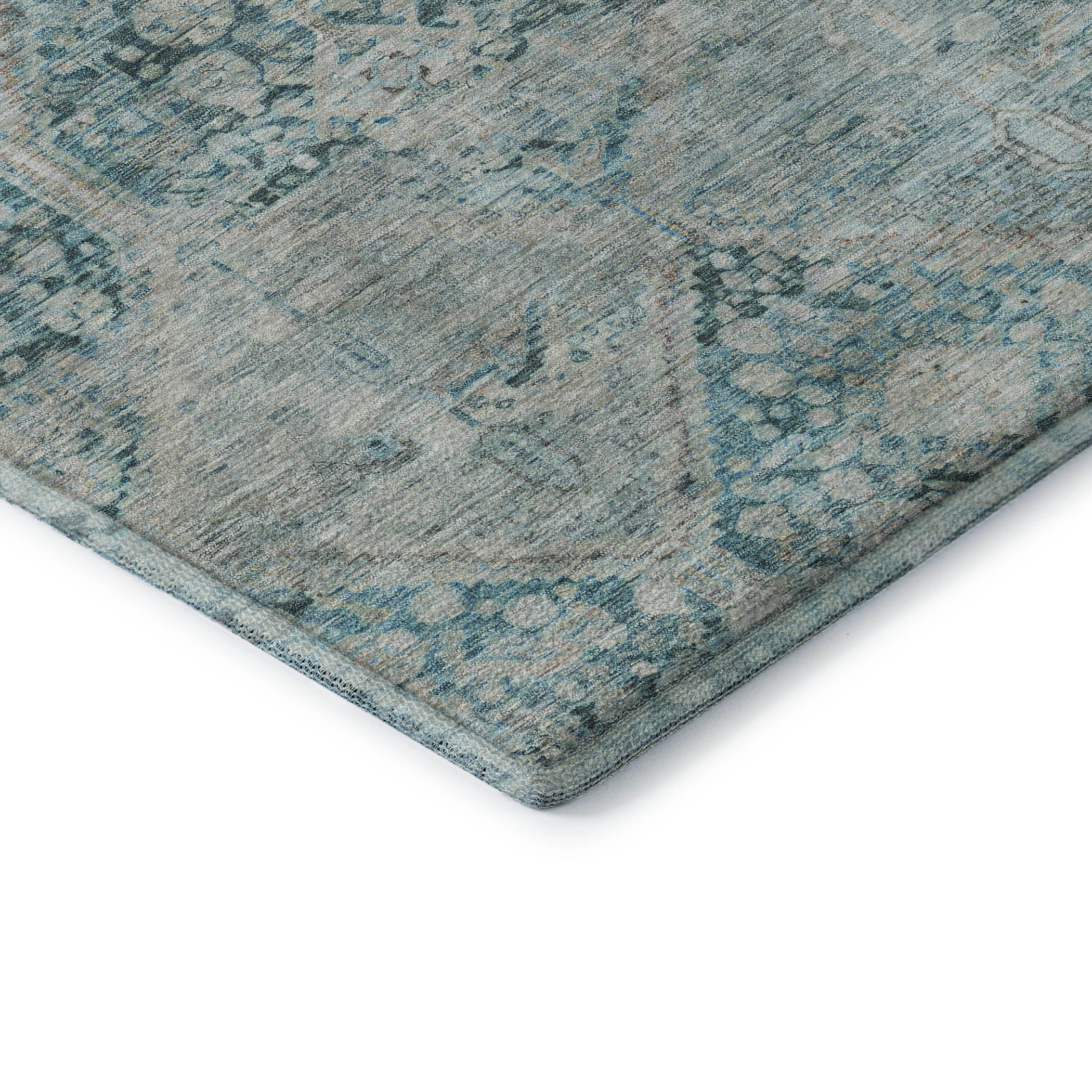 Lucerne Machine Washable Transitional Blue Rug 1'8" x 2'6" #shape_Rectangle