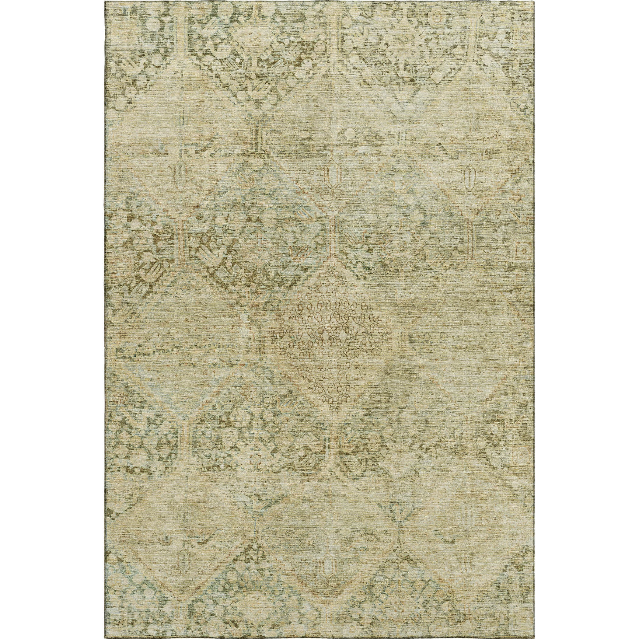 Lucerne Machine Washable Transitional Fern Green Rug 2'6" x 3'10" #shape_Rectangle