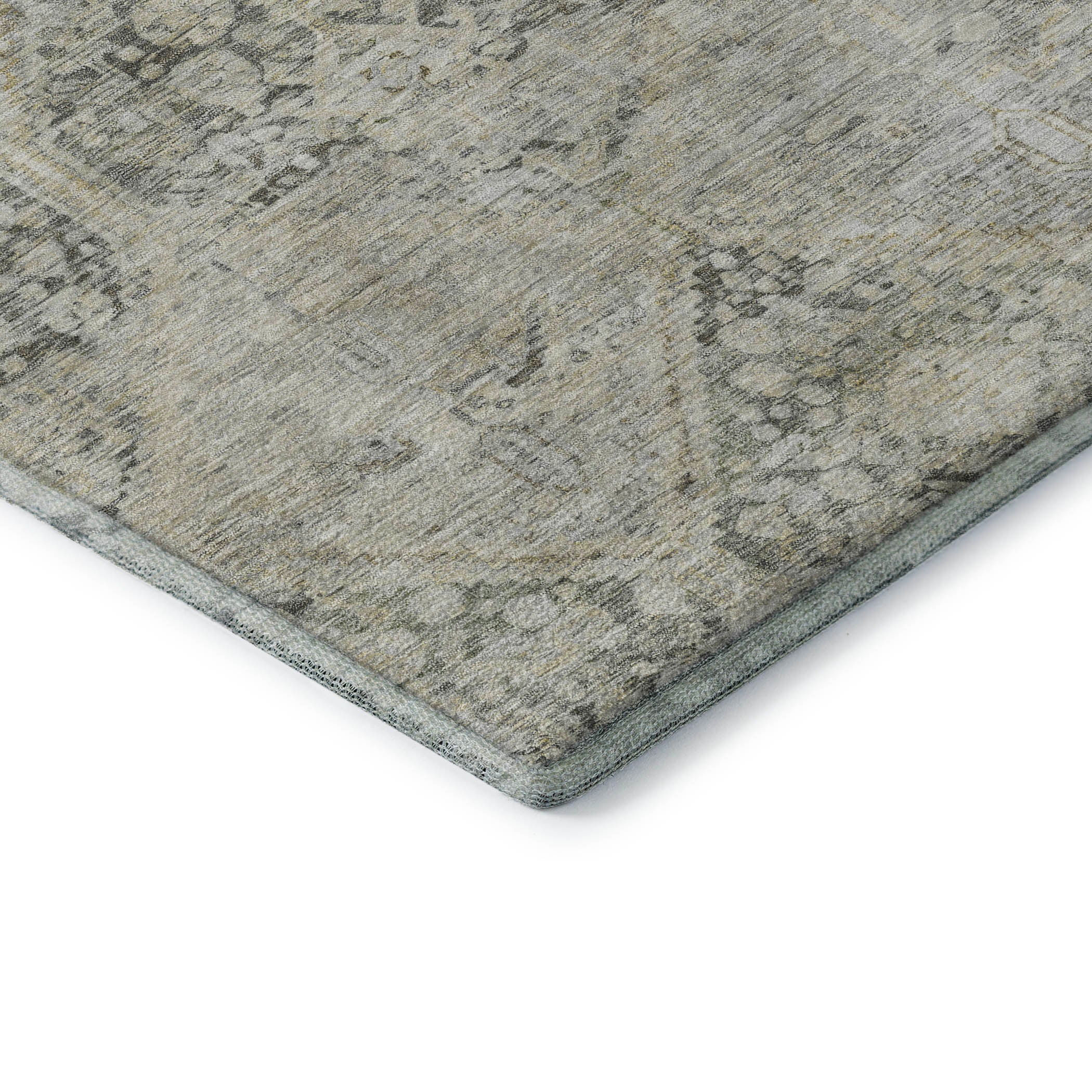 Lucerne Machine Washable Transitional Pewter Gray Rug 1'8" x 2'6" #shape_Rectangle