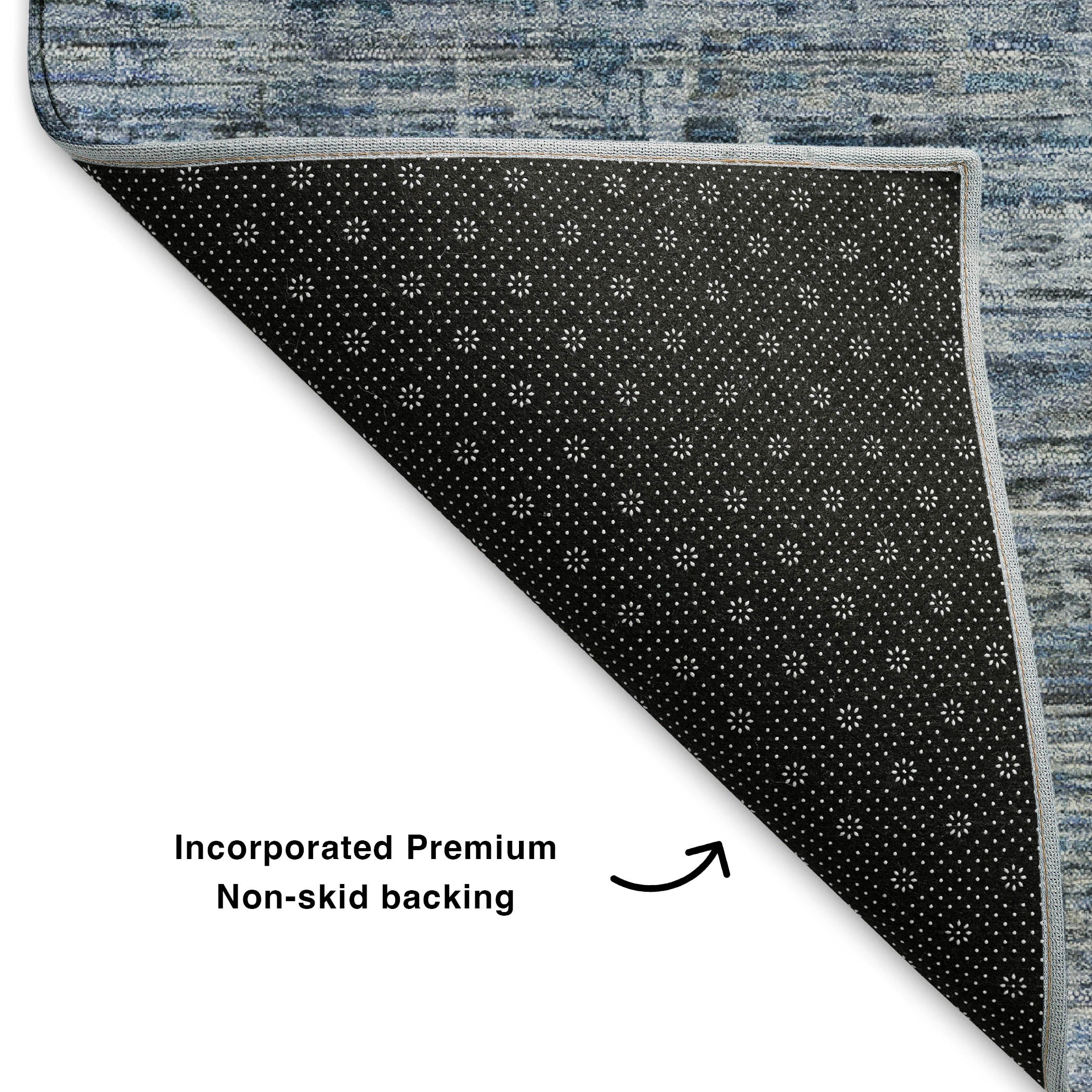 Seville Machine Washable Transitional Blue Rug 1'8" x 2'6" #shape_Rectangle
