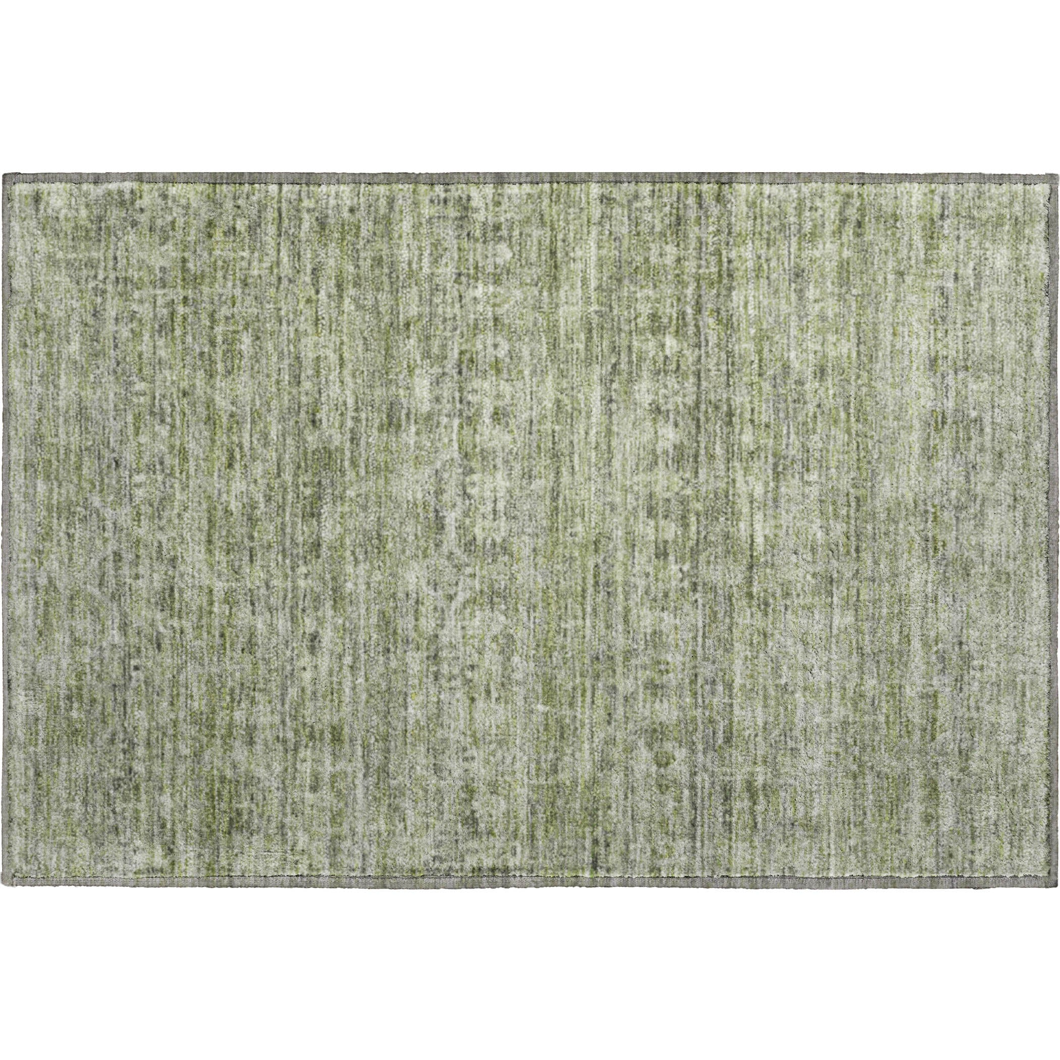 Seville Machine Washable Transitional Green Rug 1'8" x 2'6" #shape_Rectangle