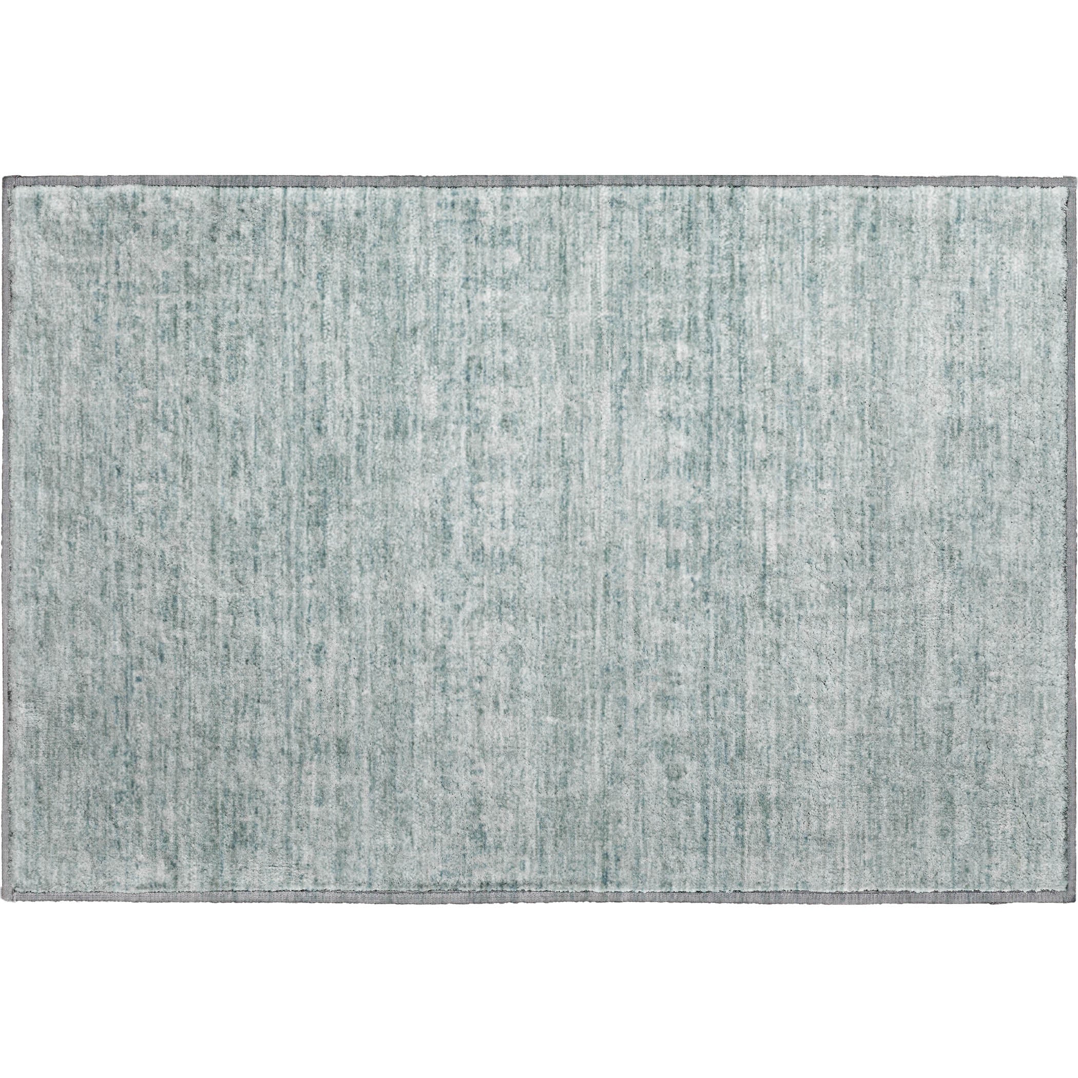 Seville Machine Washable Transitional Turquoise Teal Rug 1'8" x 2'6" #shape_Rectangle