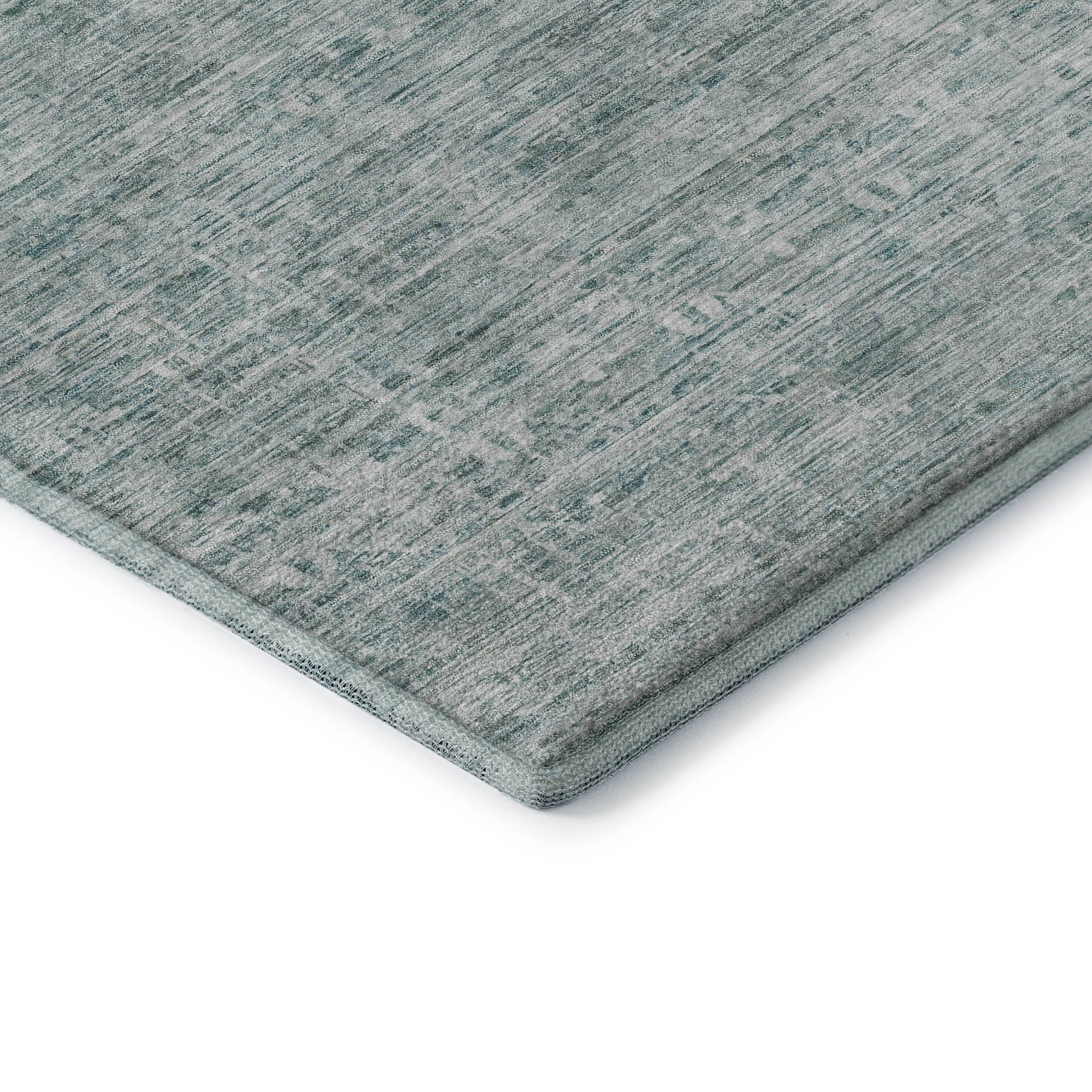 Seville Machine Washable Transitional Turquoise Teal Rug 1'8" x 2'6" #shape_Rectangle